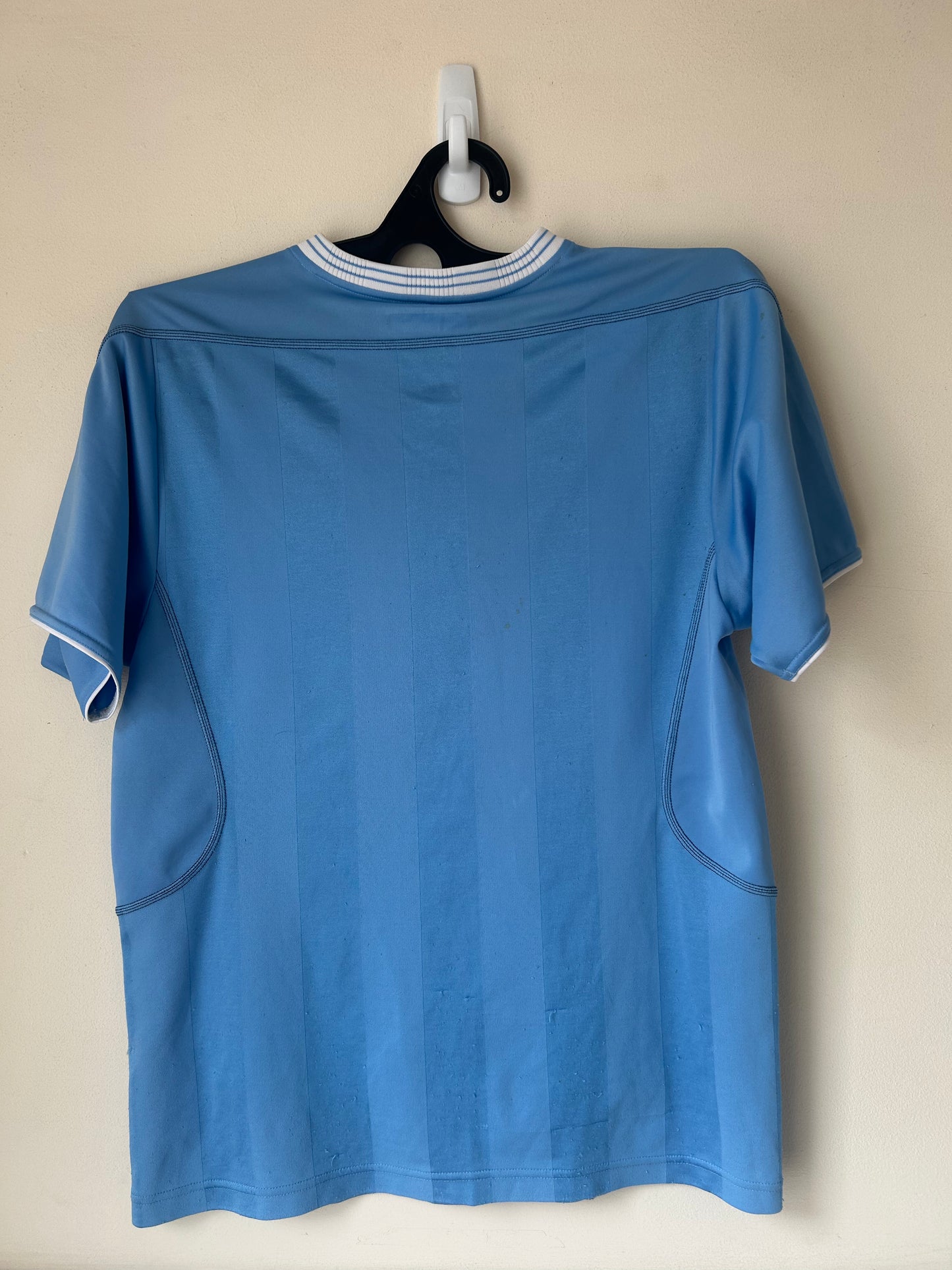 2003/4 Man City Home Football Shirt by Reebok, SIGNED by Danny Mills & David James, Size M
