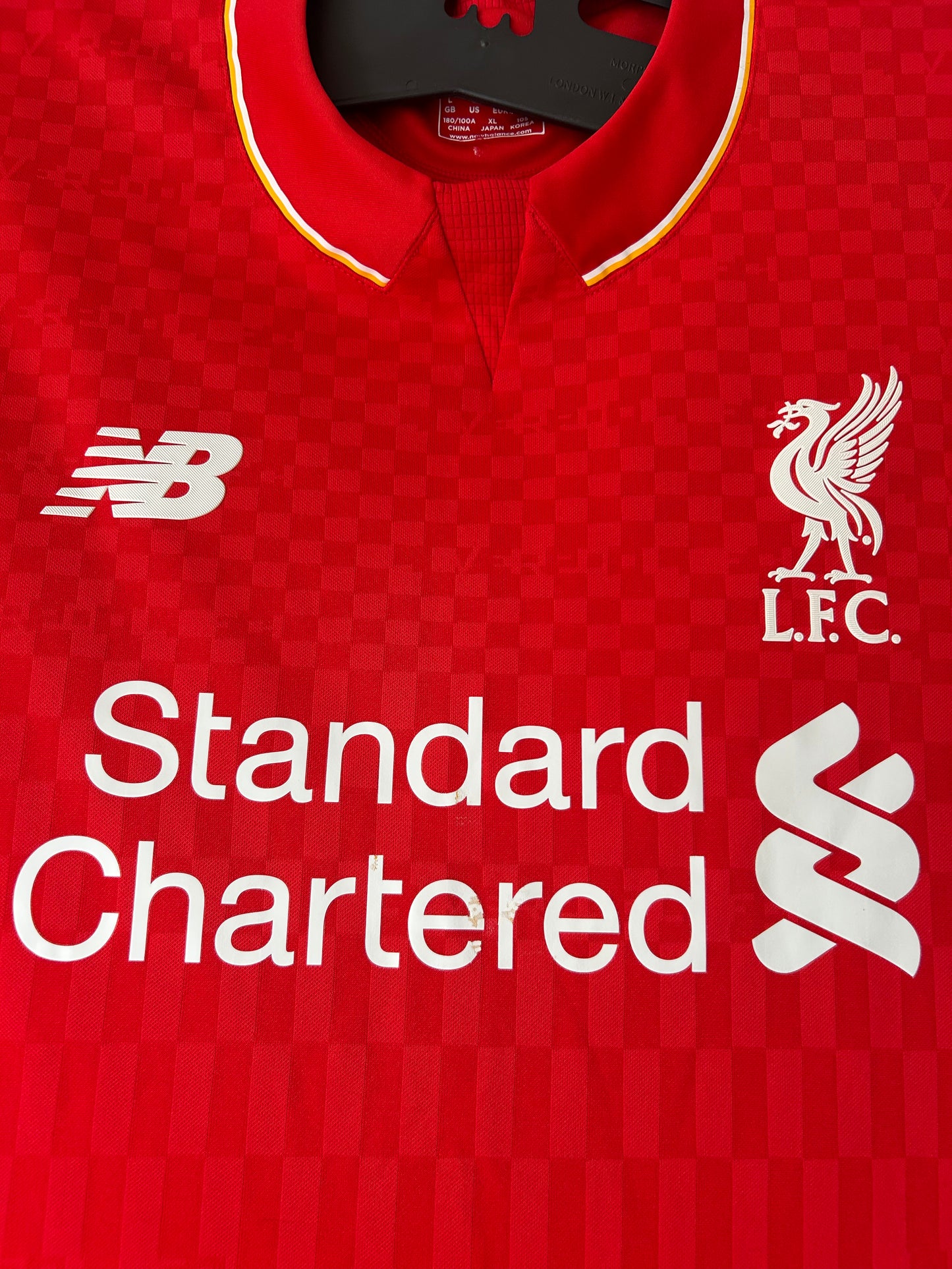 2015/16 Liverpool Home Football Shirt by New Balance, Size L