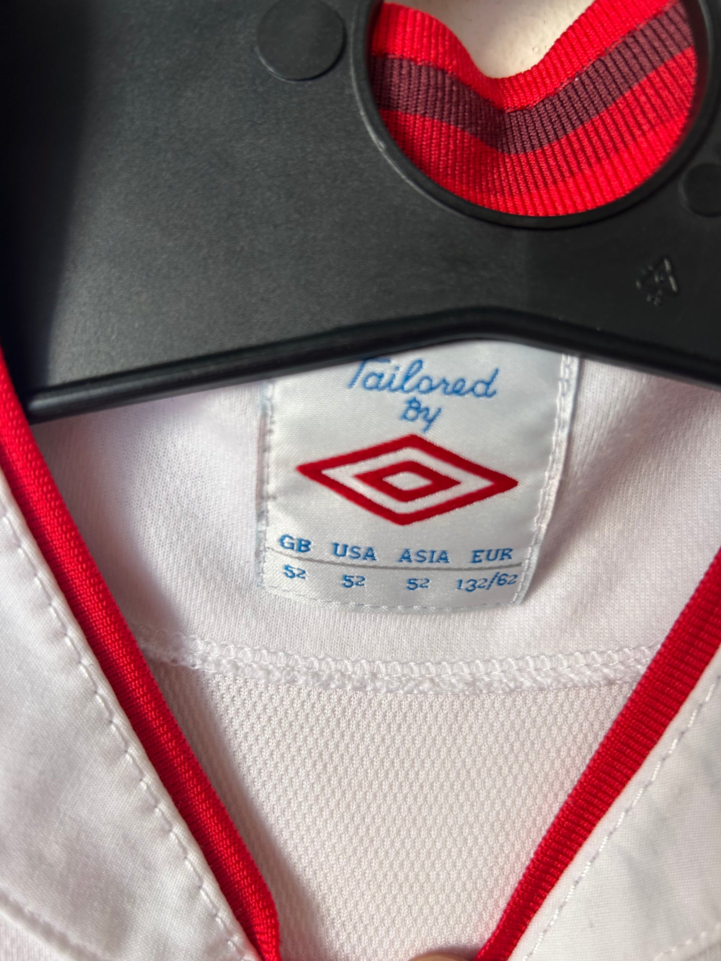 2012-2013 England Home Football Shirt by Umbro, Size 52” XXXL