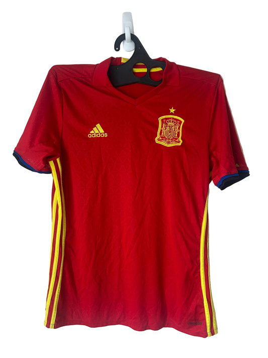 2016/17 Spain Home Football Shirt by Adidas, Size M