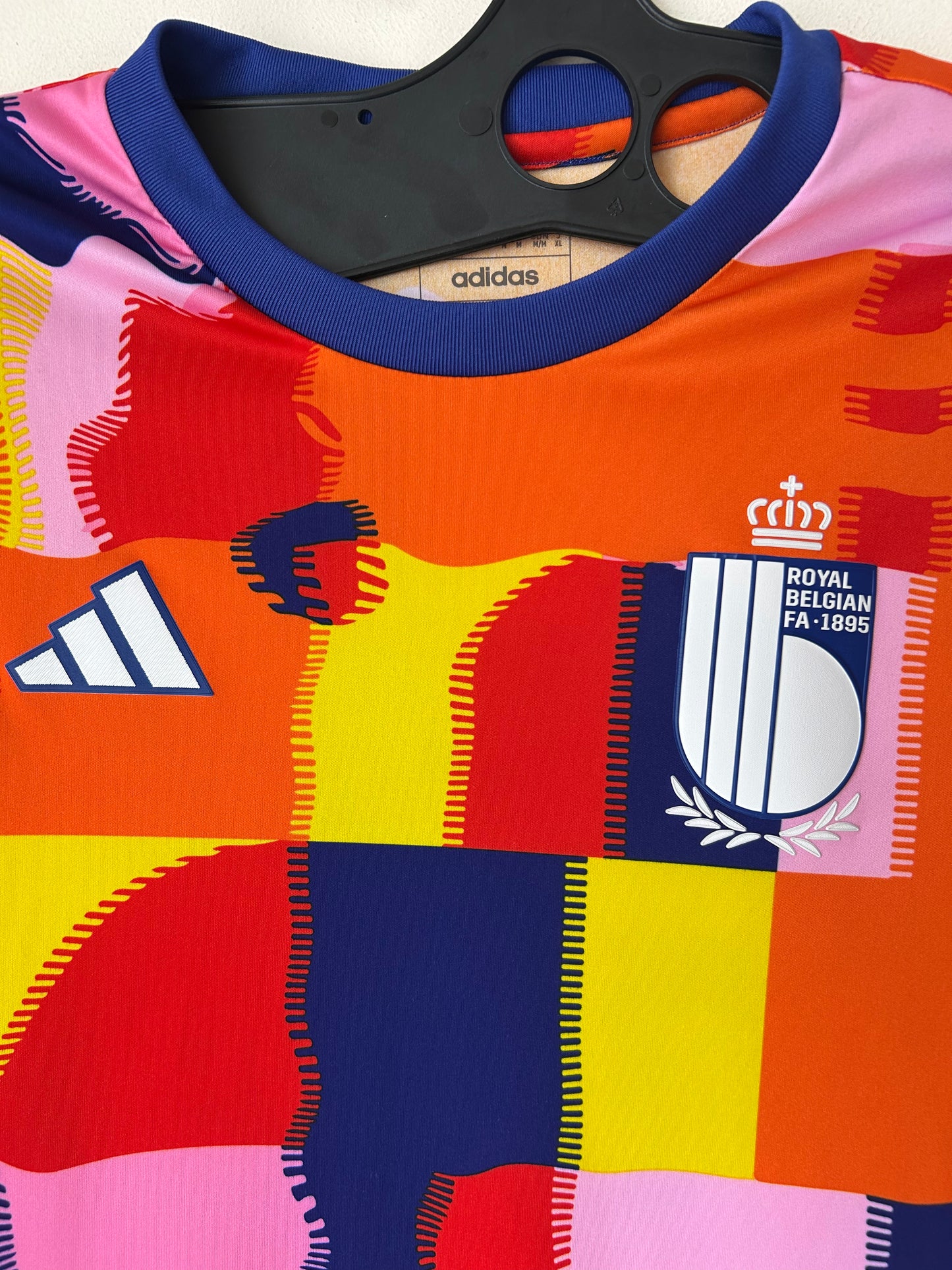 2022/23 Belgium Vibrant Pre Match Football Shirt by Adidas, Size M