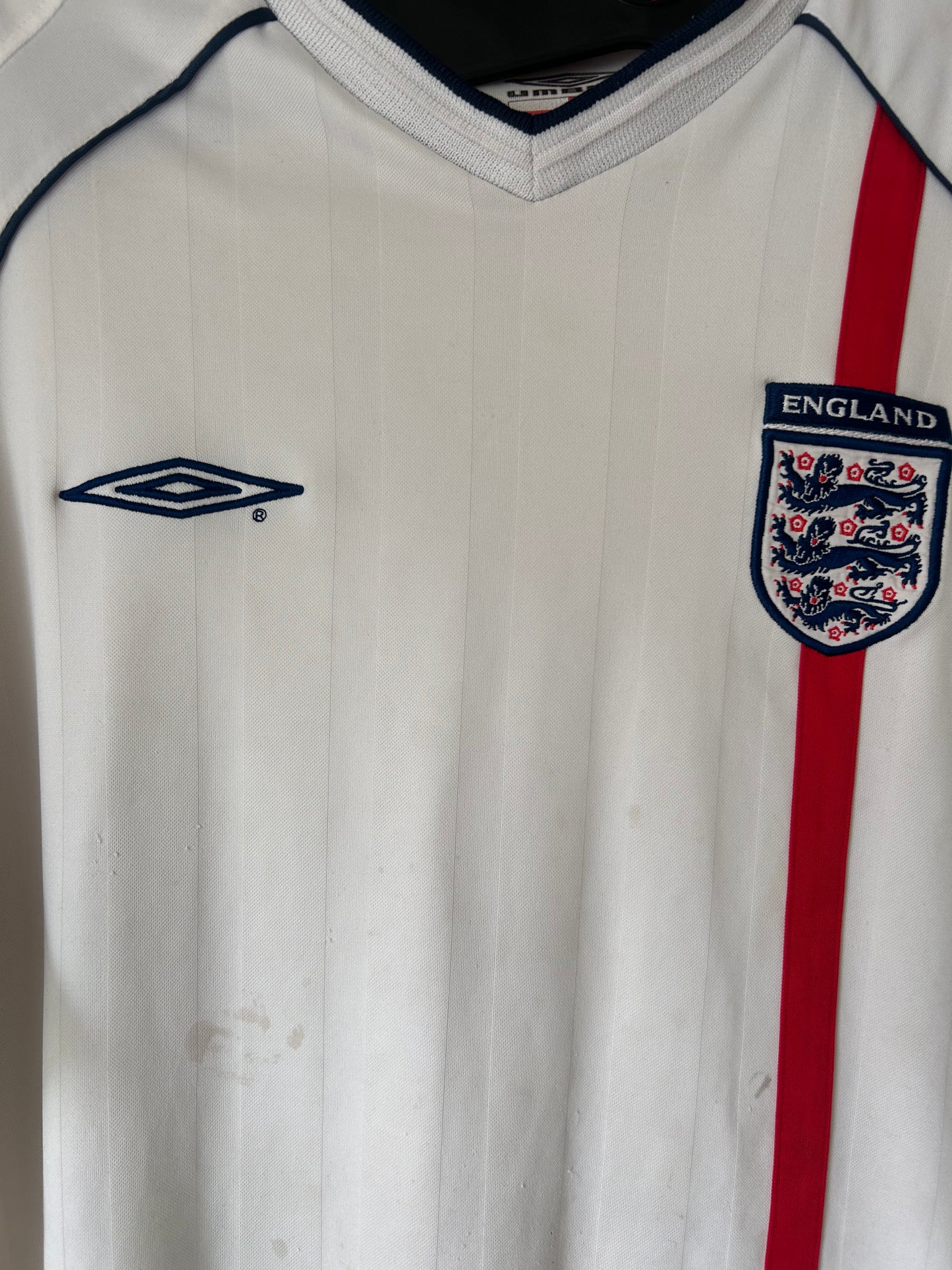 2001-2003 England Home Football Shirt by Umbro, Size XXL