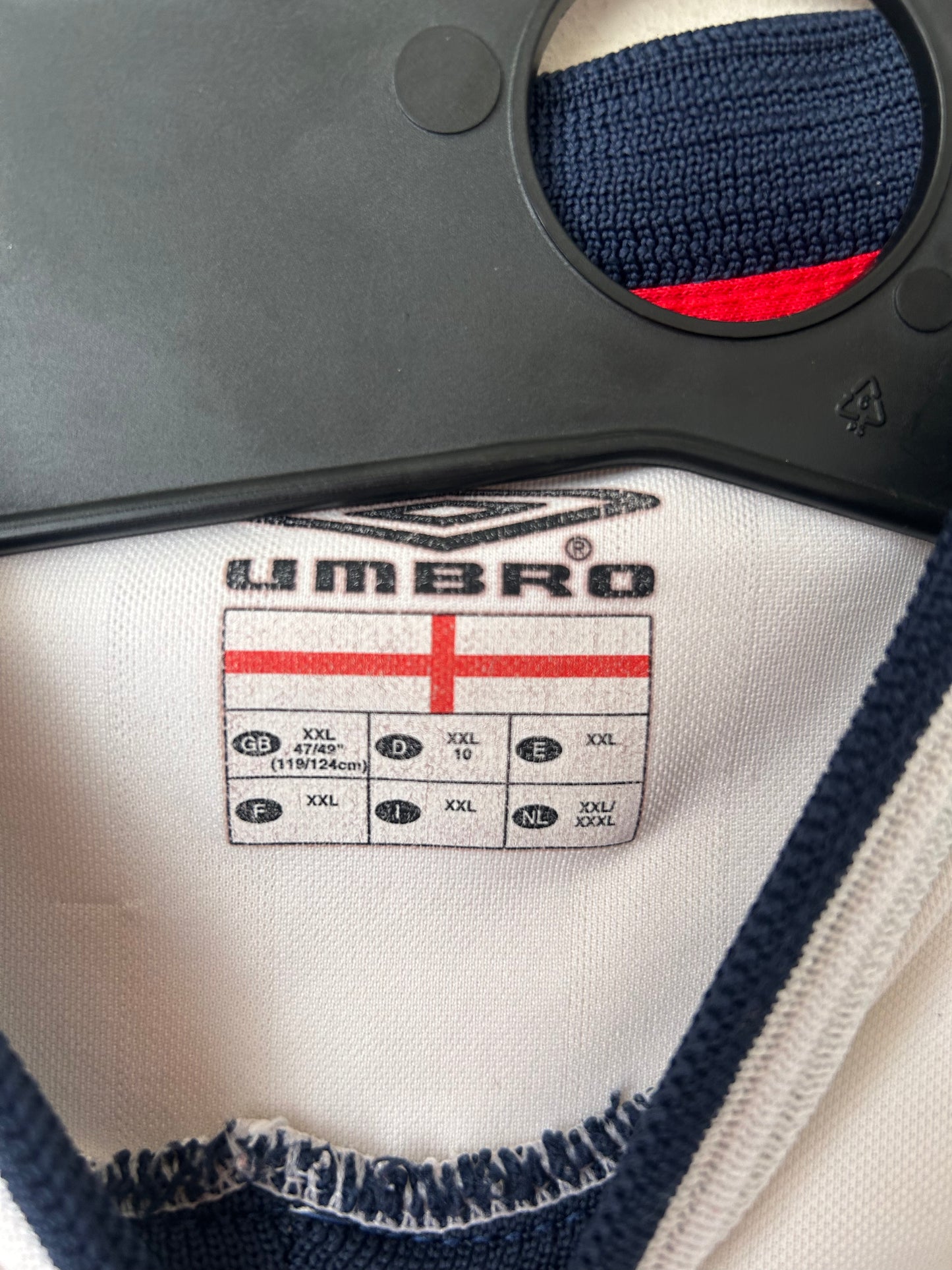 2001-2003 England Home Football Shirt by Umbro, Size XXL