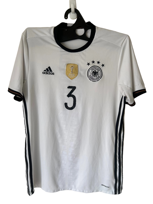 2015-2016 Germany Home Football Shirt by Adidas, #3, Size L