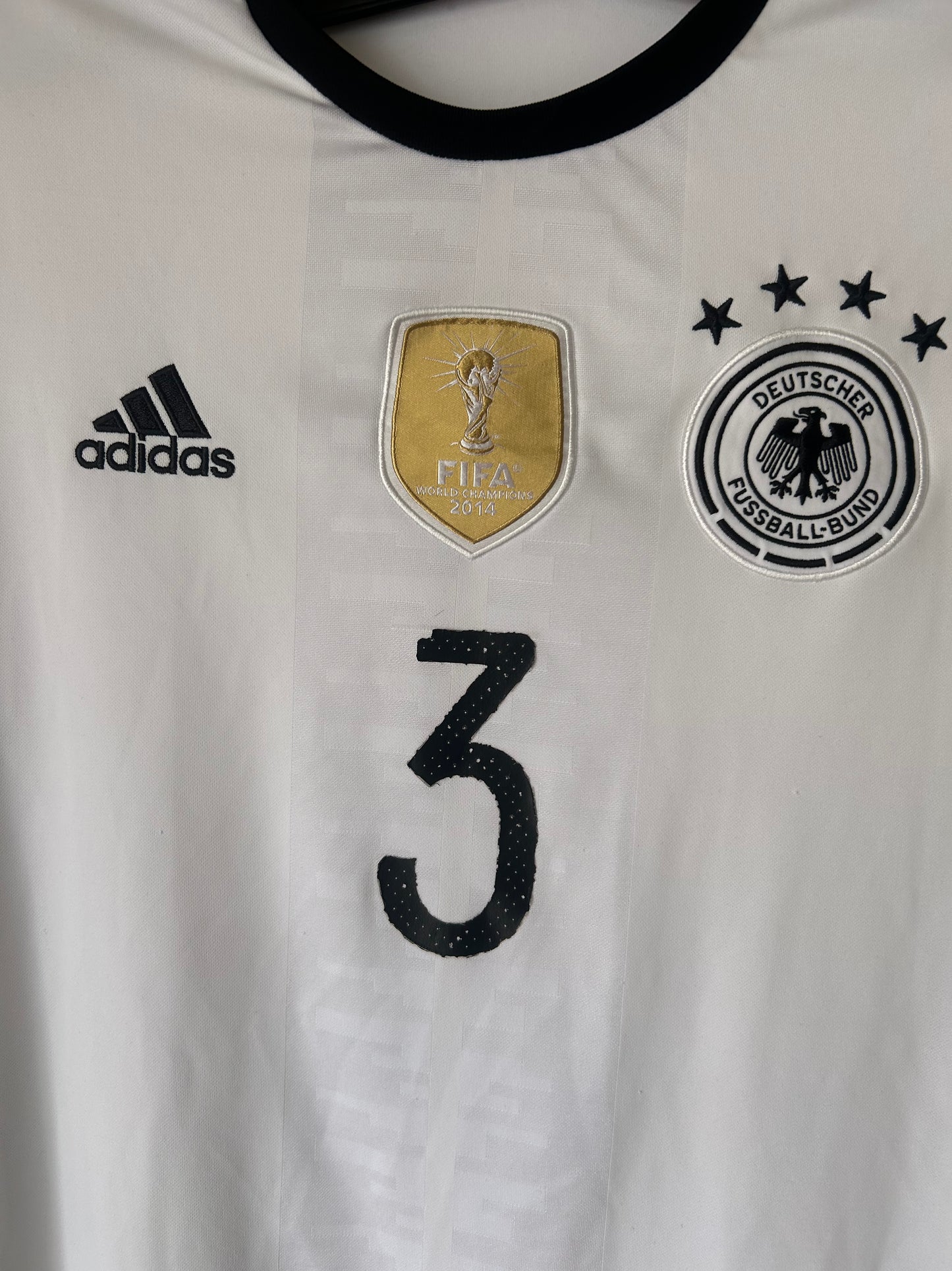 2015-2016 Germany Home Football Shirt by Adidas, #3, Size L