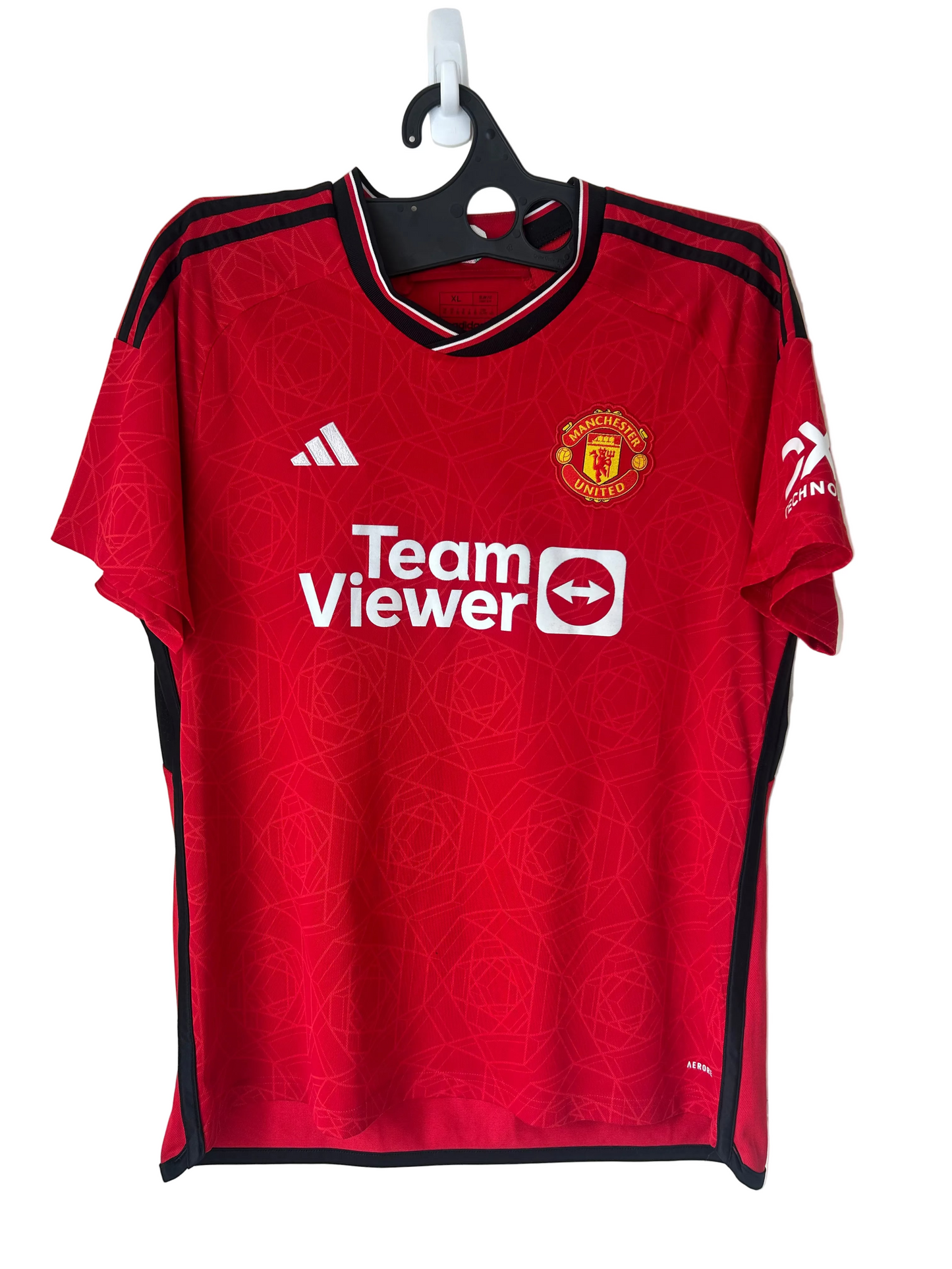 2023-24 Man Utd Home Football Shirt by Adidas, #18 Casemiro, Size XL