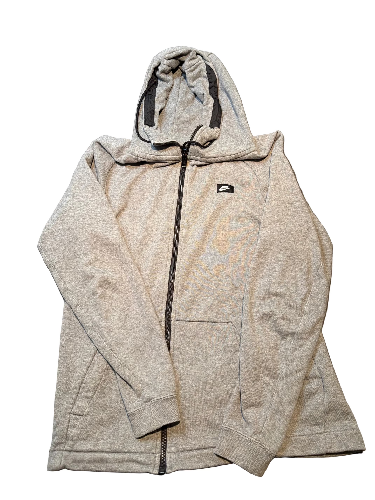 Nike Zip Up Hoodie,  Grey, Mens M