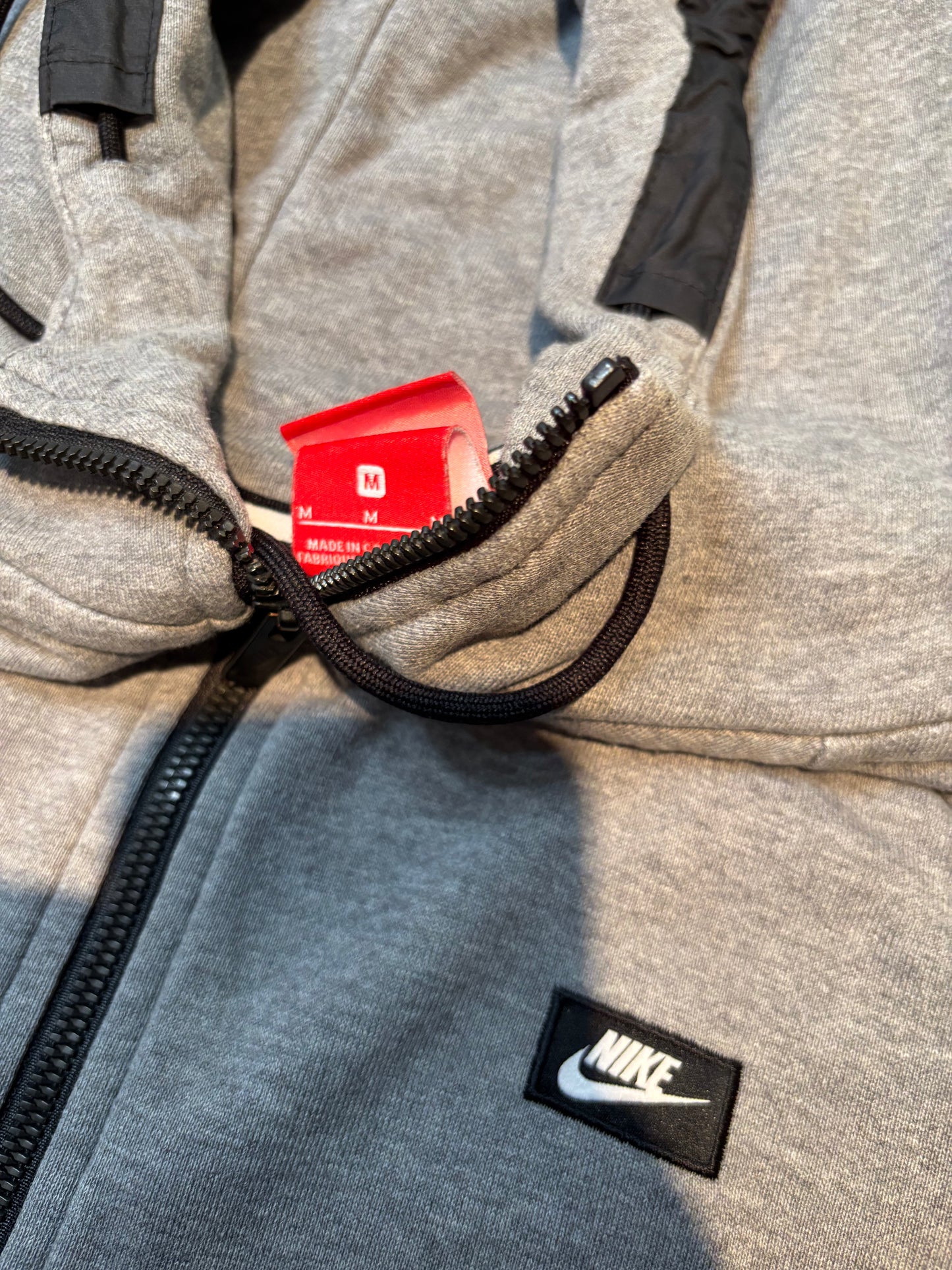 Nike Zip Up Hoodie,  Grey, Mens M