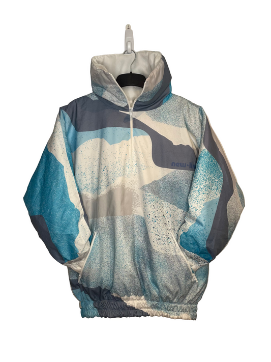 New Line Hooded Retro 90s Ski Coat, Front pockets, L