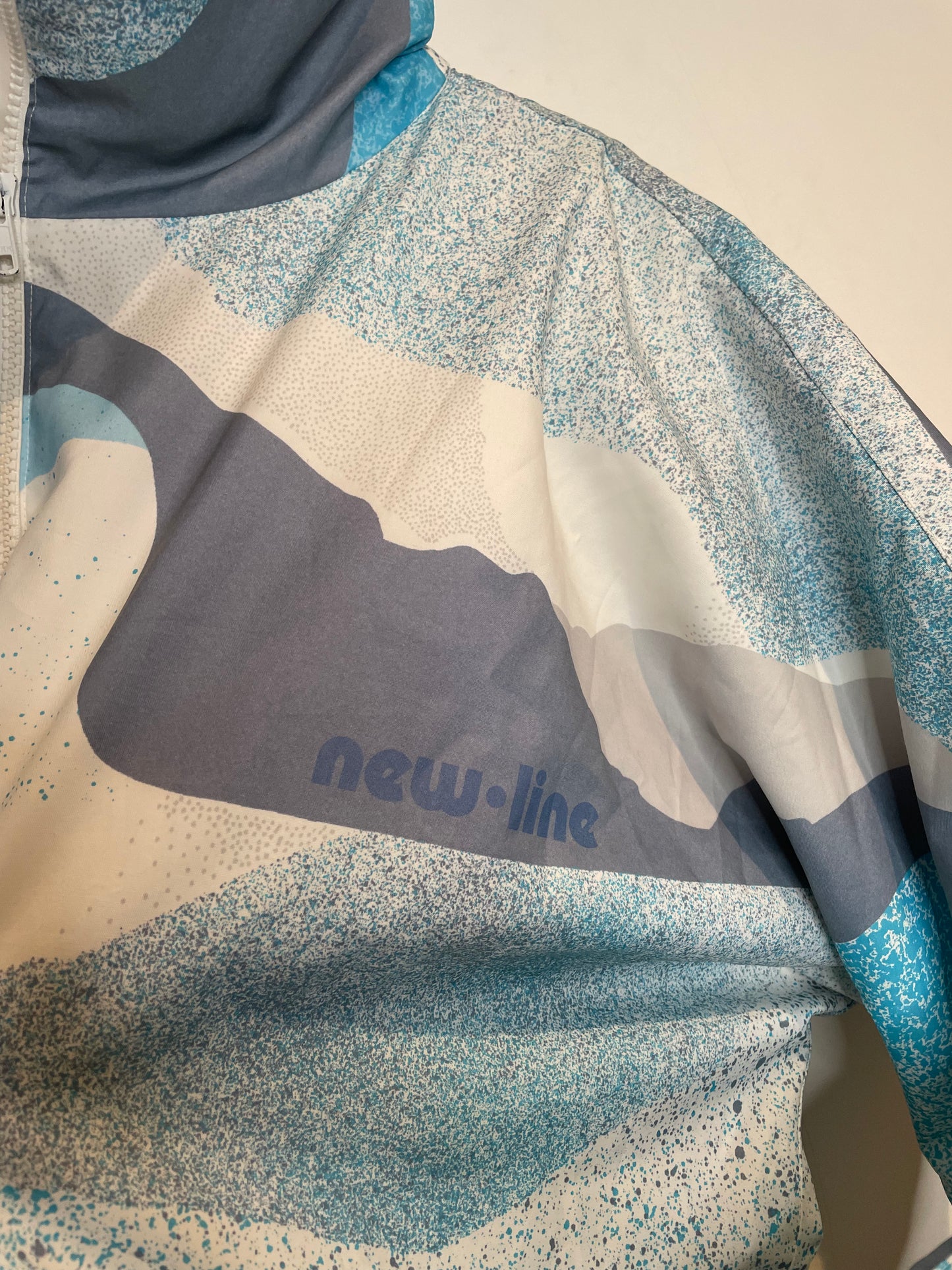 New Line Hooded Retro 90s Ski Coat, Front pockets, L