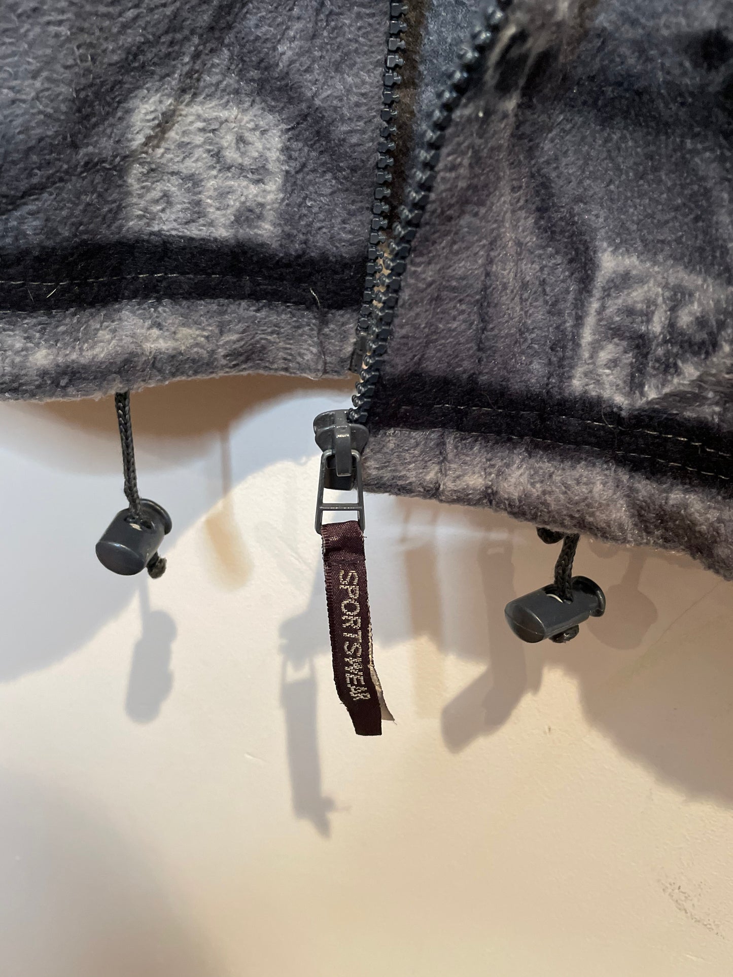 Patterned Zip Up Funky Fleece, front pockets. M/L