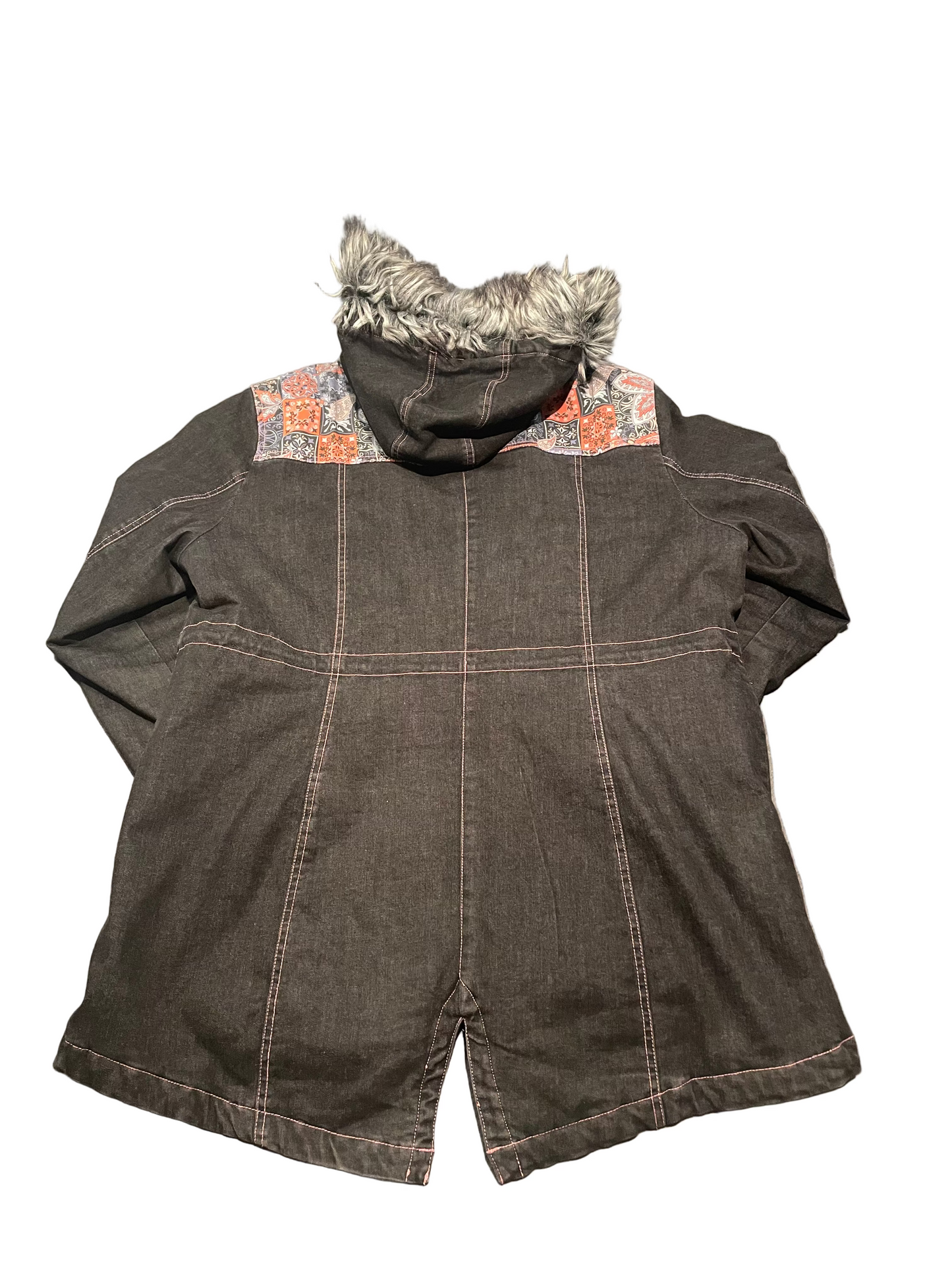 John Baner Denim Hooded Retro Ski Jacket, Ladies XL