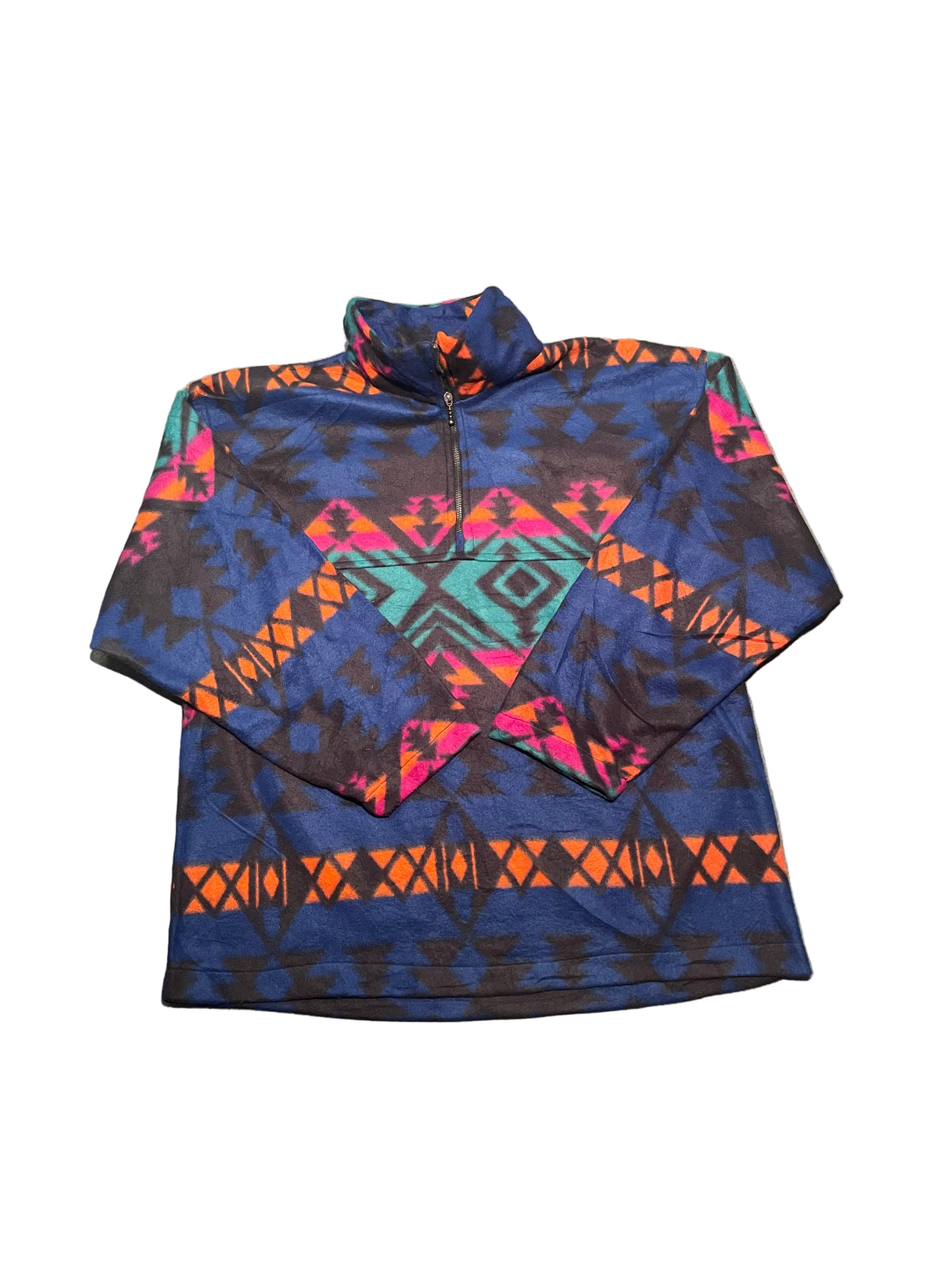 Patterned Funky Quarter Zip fleece, L
