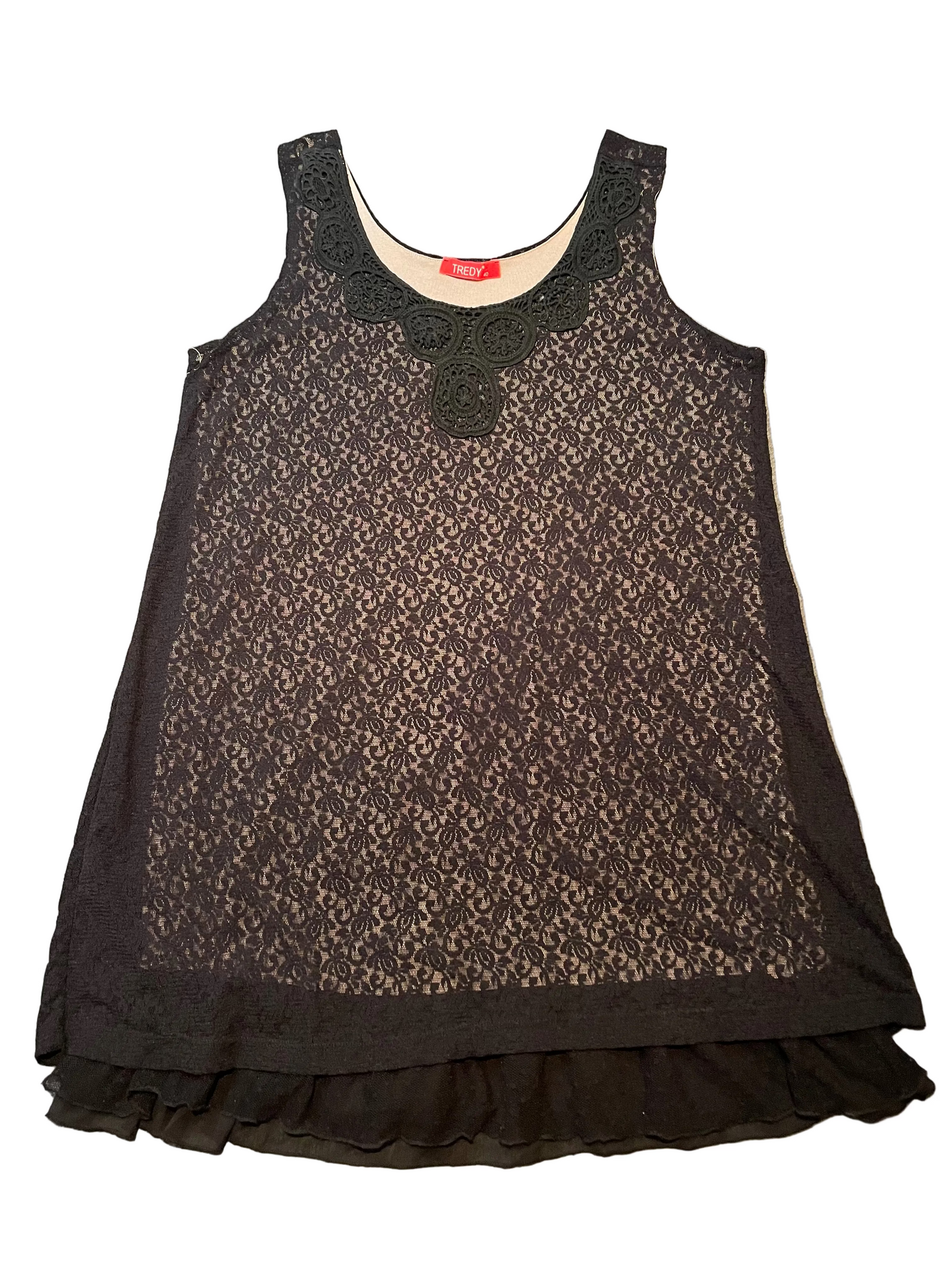 Ladies Y2K Black MIDI Dress, Size Large