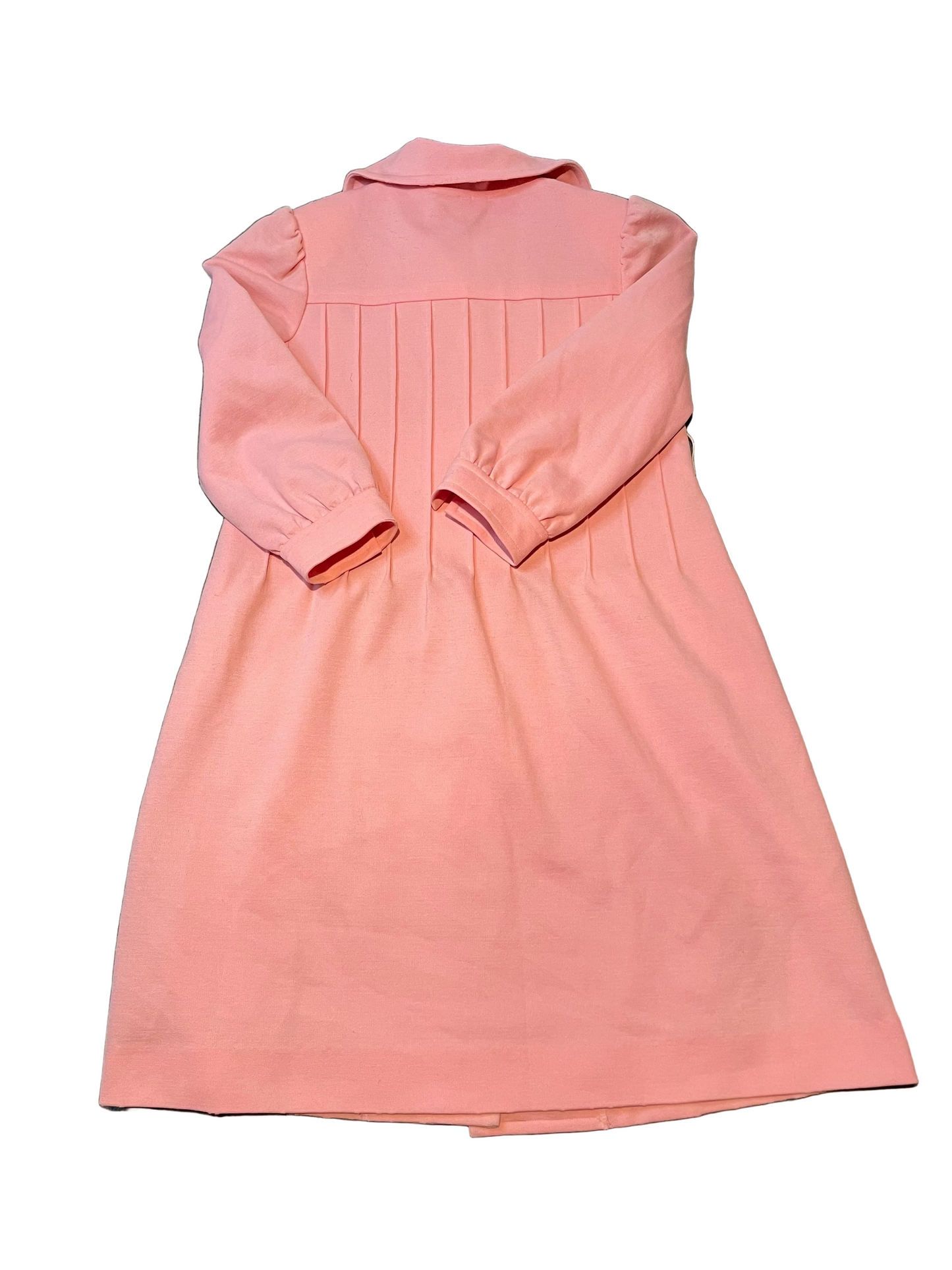 Ladies Pink Button Down Dress Coat, Size 10