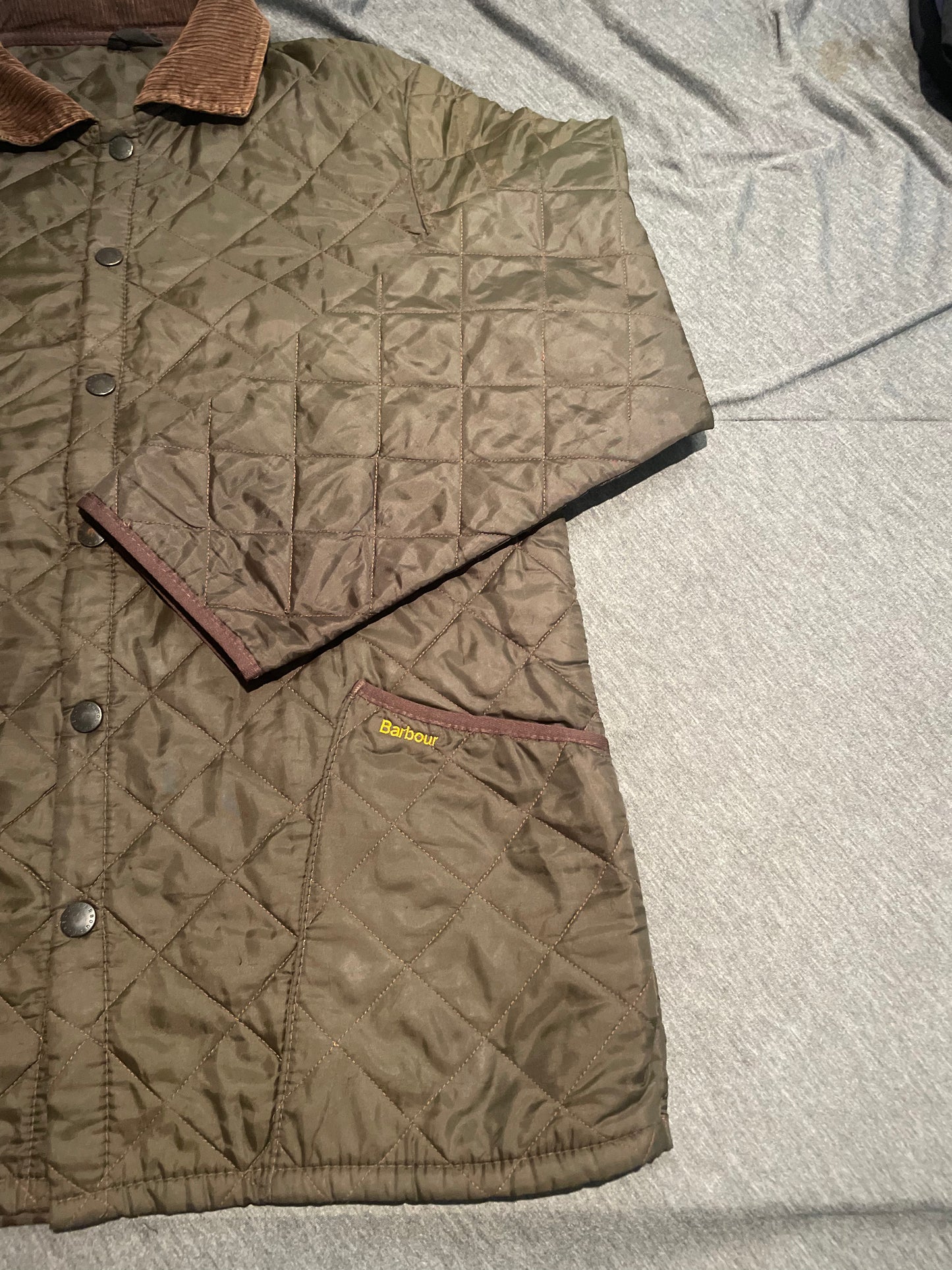 Barbour Dark Green Quilted Jacket, Size S