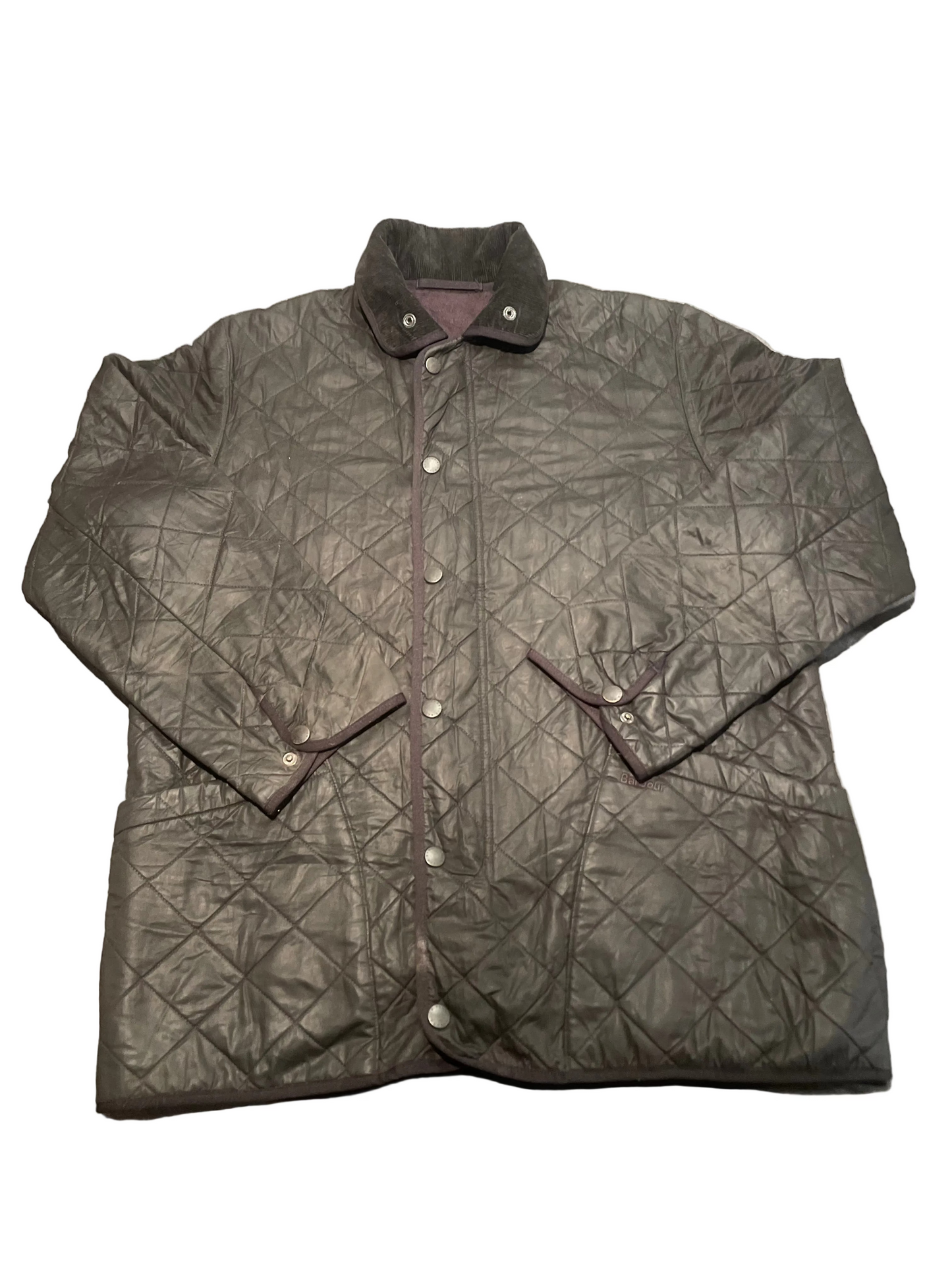 Barbour Mens Black Quilted Jacket, Size 2XL