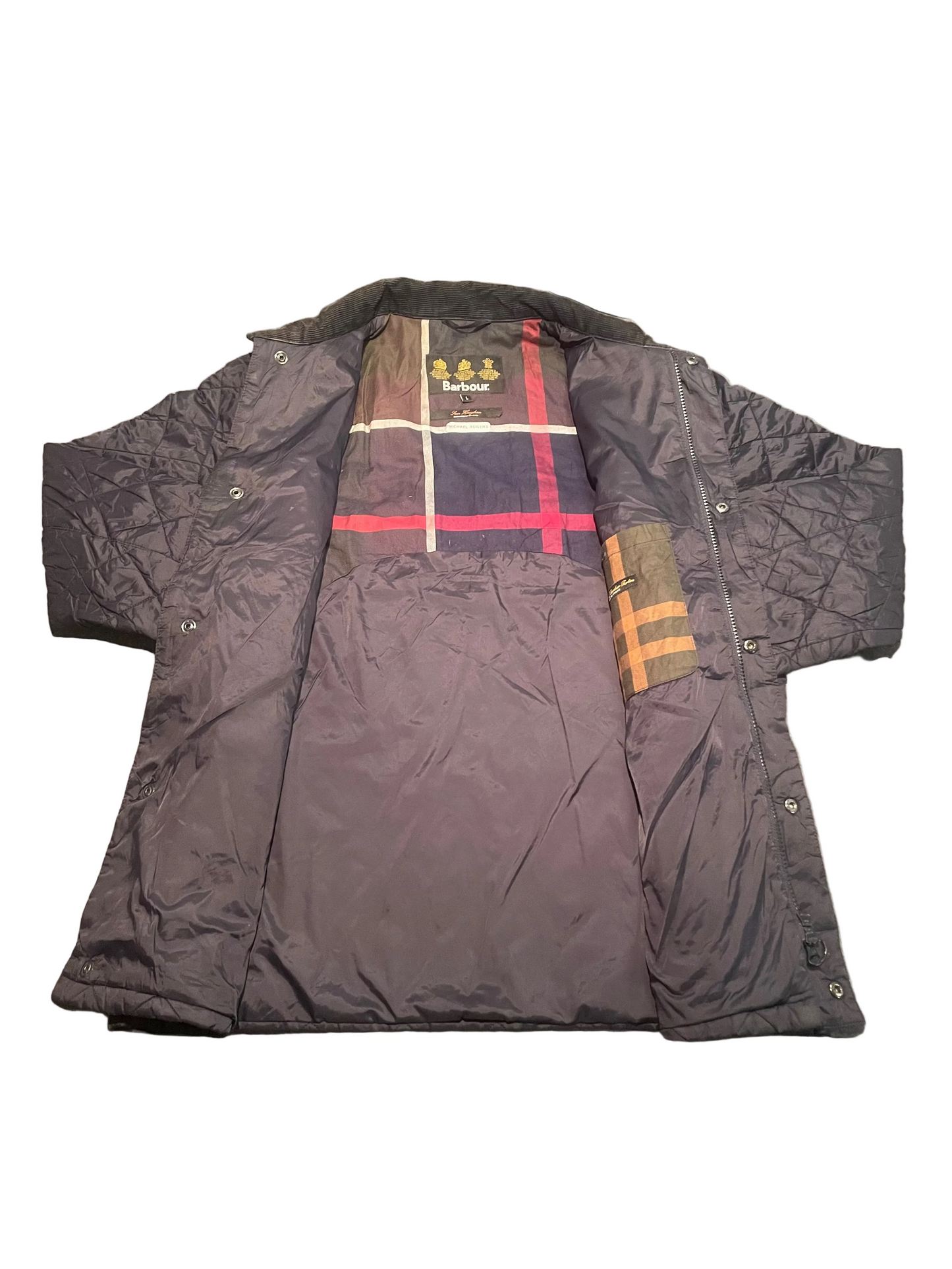 Barbour Mens Black Quilted Jacket, Size L