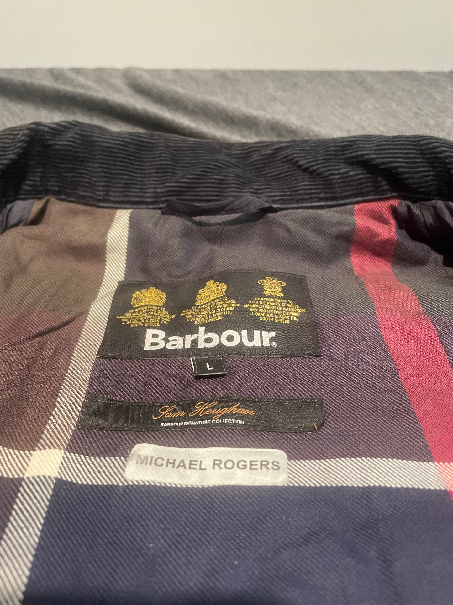 Barbour Mens Black Quilted Jacket, Size L