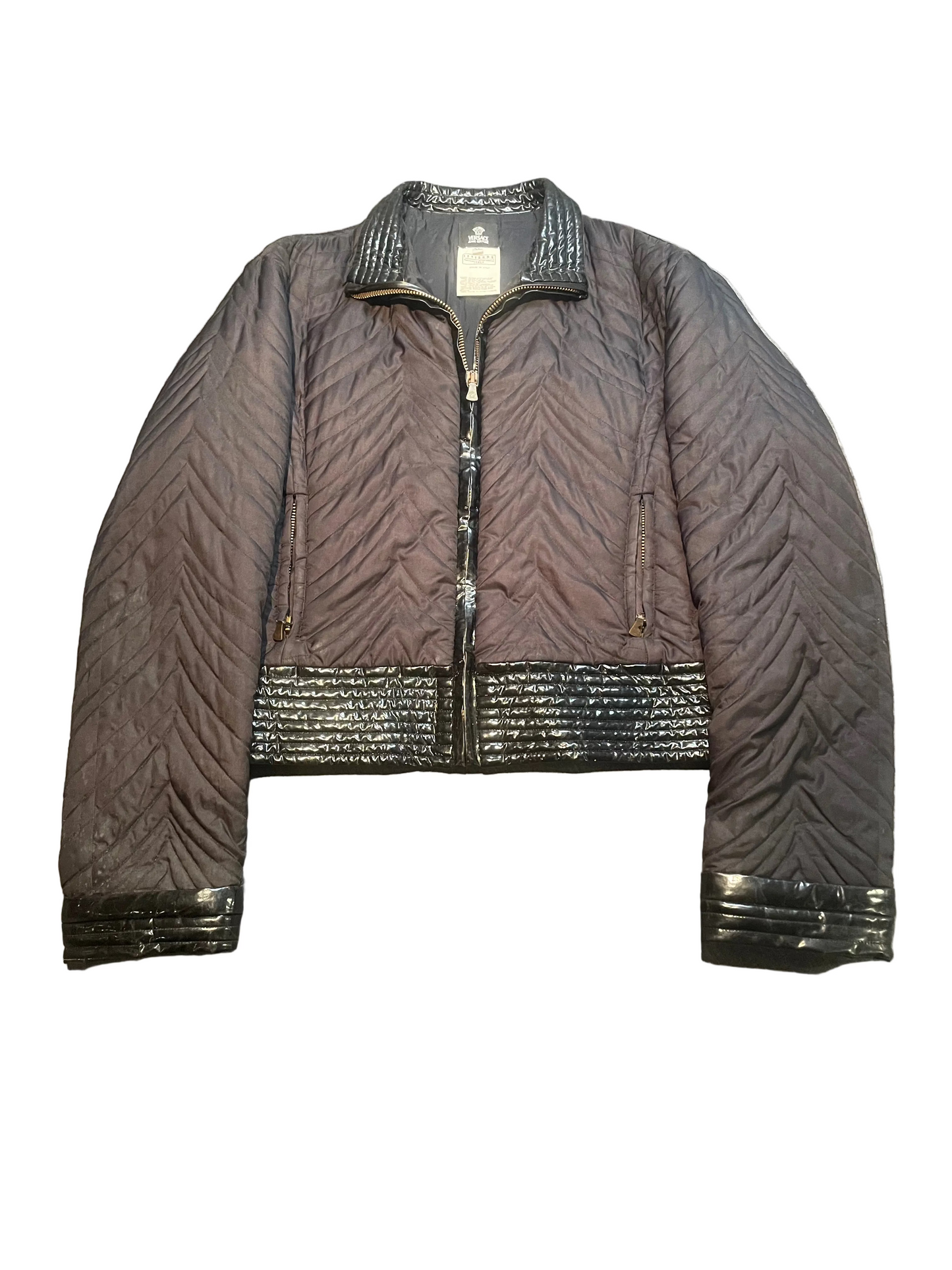 Versace 90s Ladies Puffer Coat, Size XL RARE