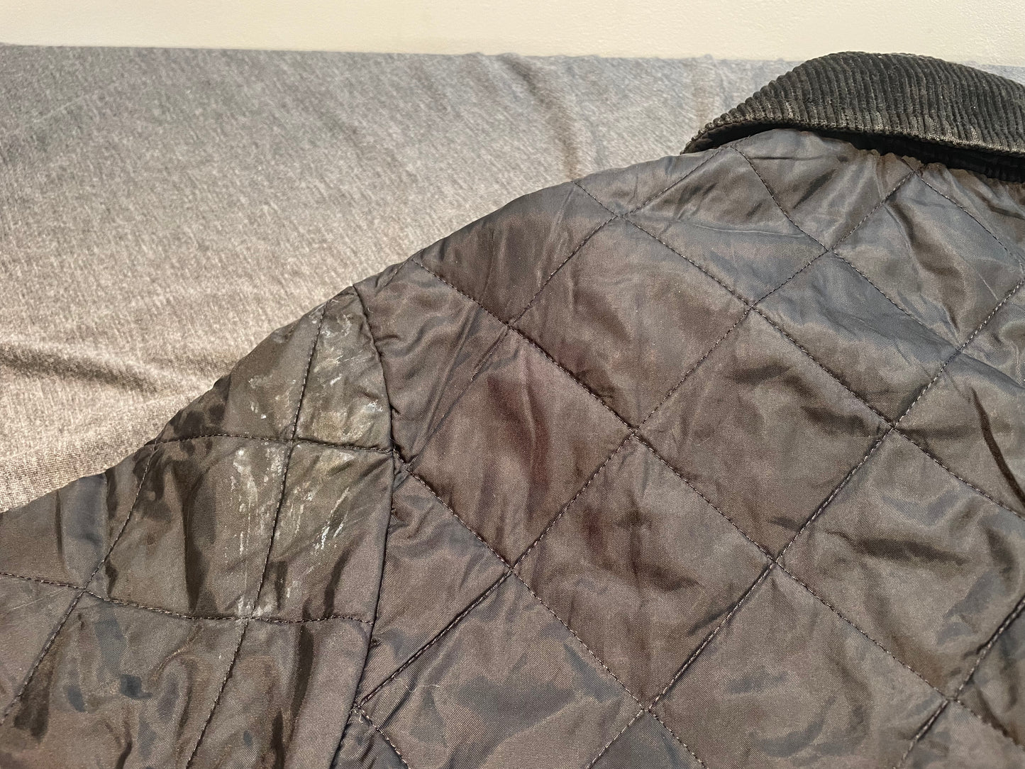 Barbour Black Quilted Jacket, Size XL