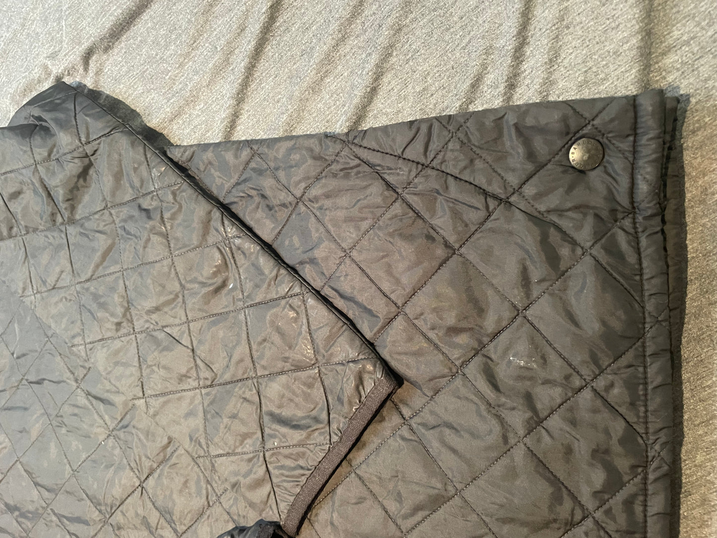Barbour Black Quilted Jacket, Size XL