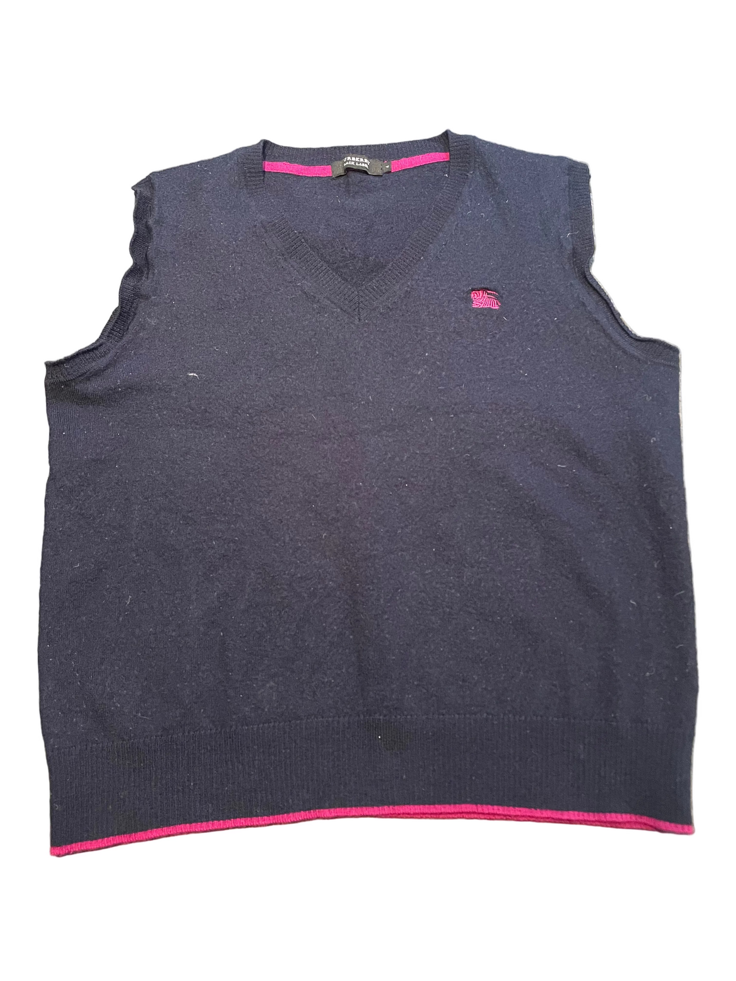 Burberry Ladies Black Label Sweater Vest, Size M/S