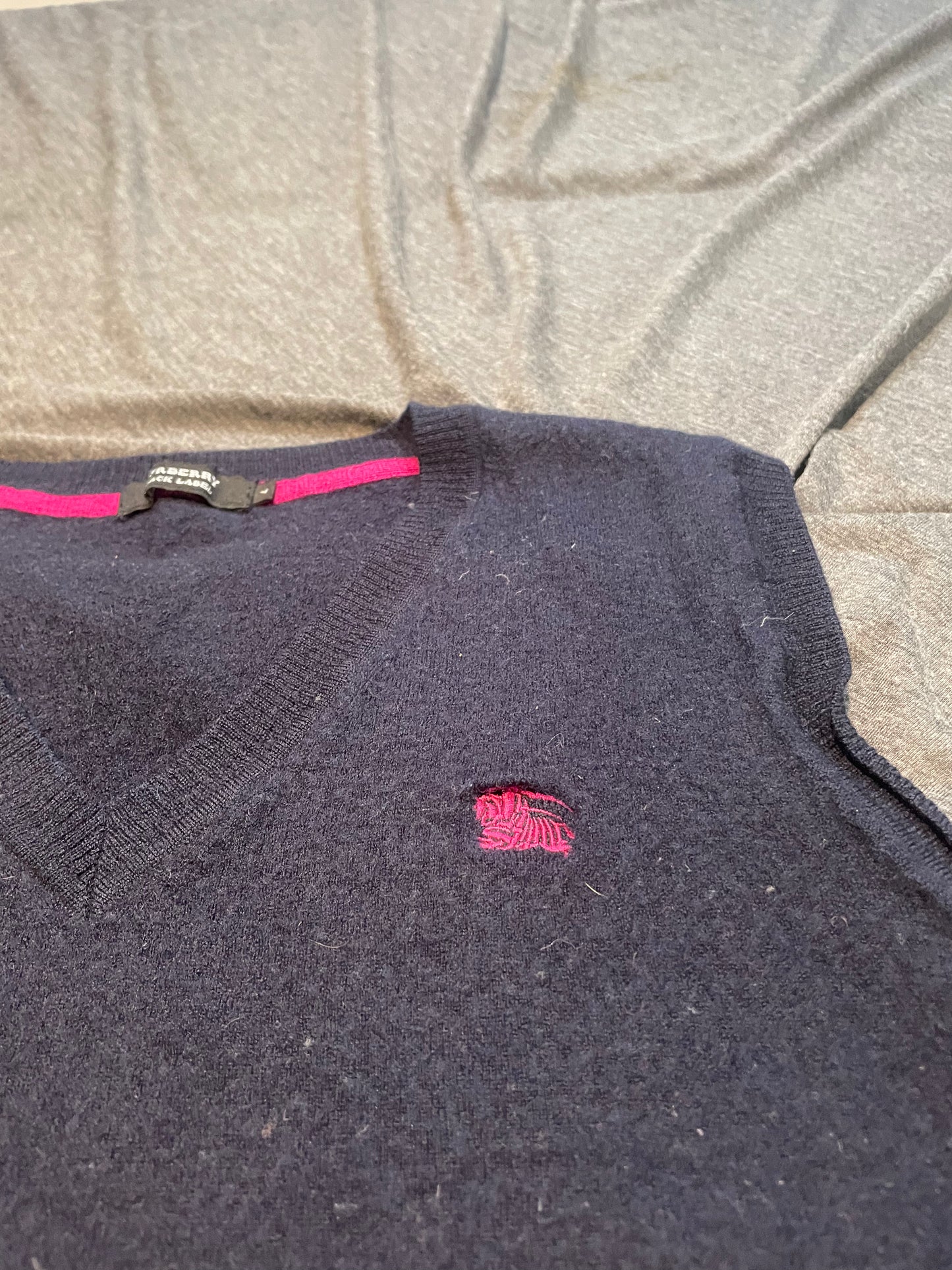 Burberry Ladies Black Label Sweater Vest, Size M/S