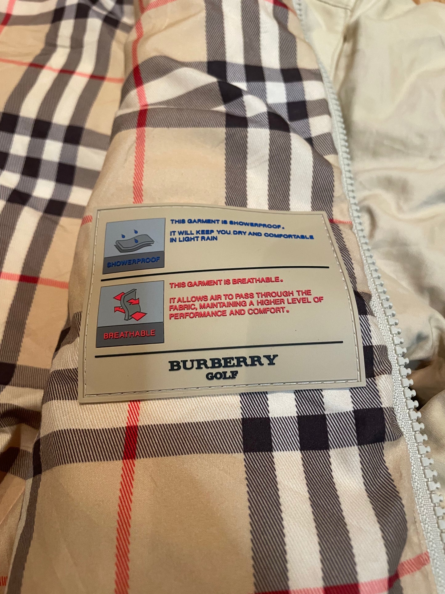 Burberry Doudone Puffer Down Jacket, Cream, Size S/M