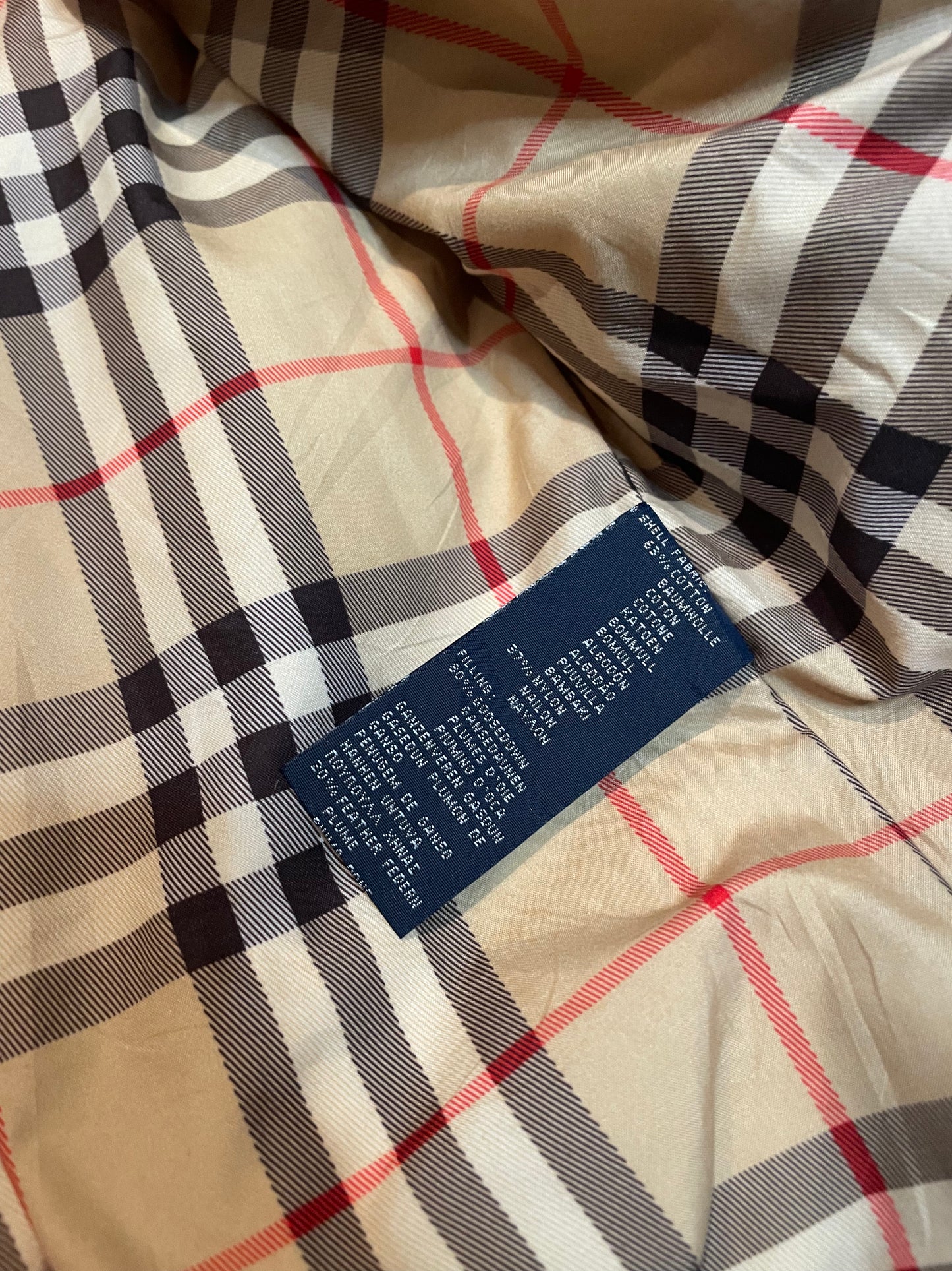 Burberry Doudone Puffer Down Jacket, Cream, Size S/M