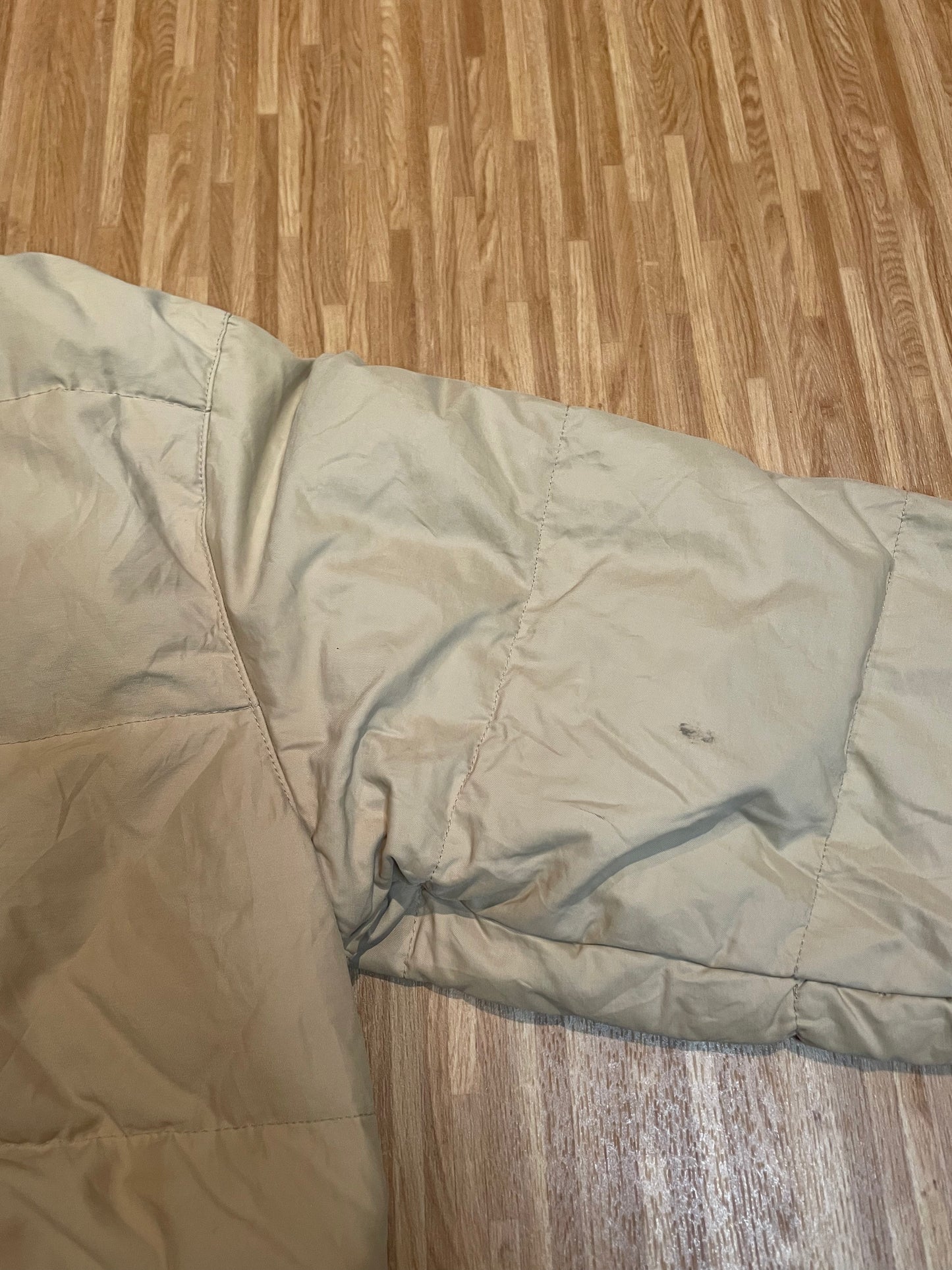 Burberry Doudone Puffer Down Jacket, Cream, Size S/M