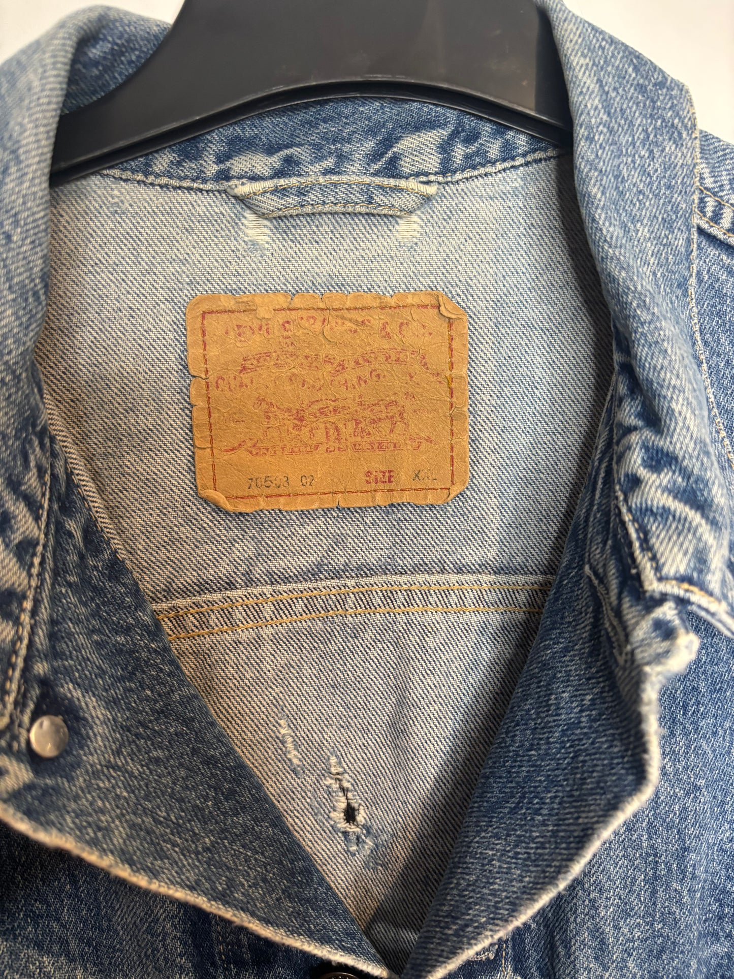 Levis Blue Washed Denim jacket XXL