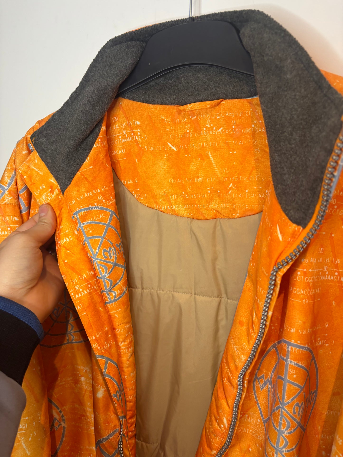 Funky Ski 90s Jacket, Orange Pattern, XL