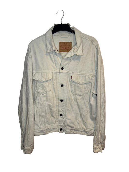 Levis White Denim Jacket, Mens XL