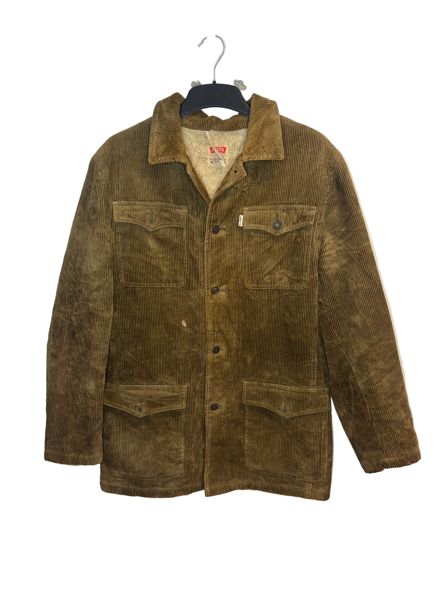 Levis Corduroy Jacket , Wool Lined, Brown, Mens S