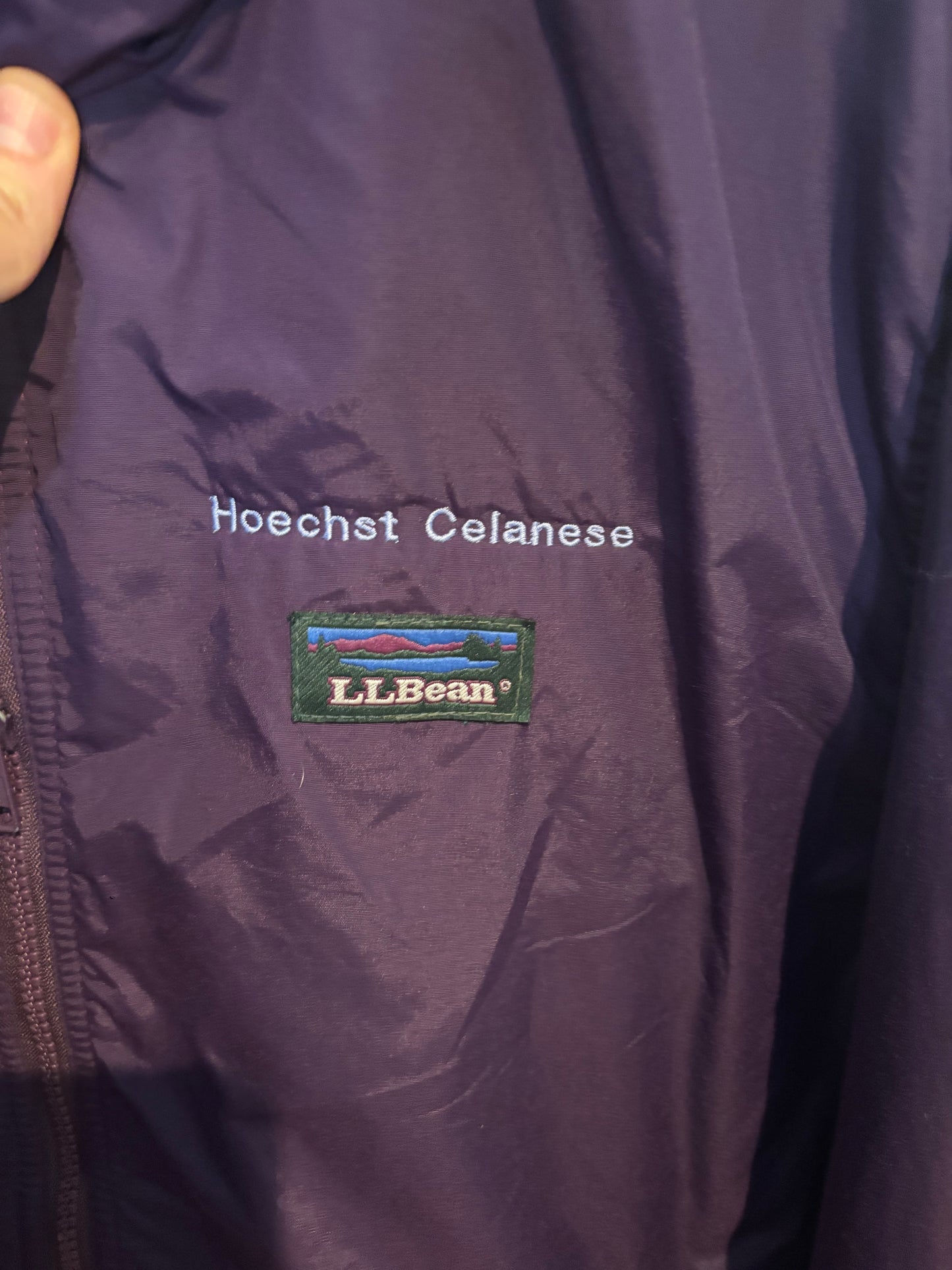 L.L. Bean American Fleece Lined Bomber Jacket, Purple, L