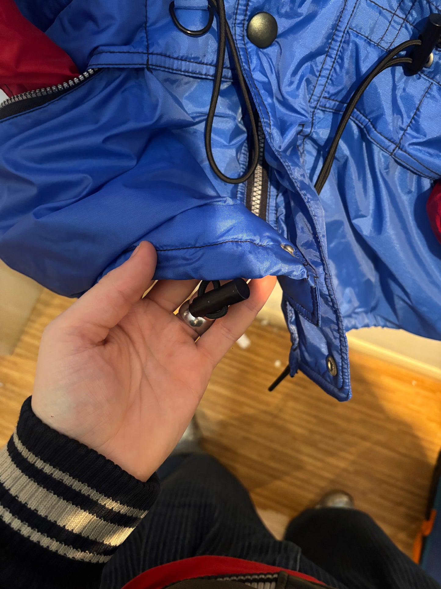 Crane Sports Retro 90s Ski Instructor Jacket, Red White & Blue, XL