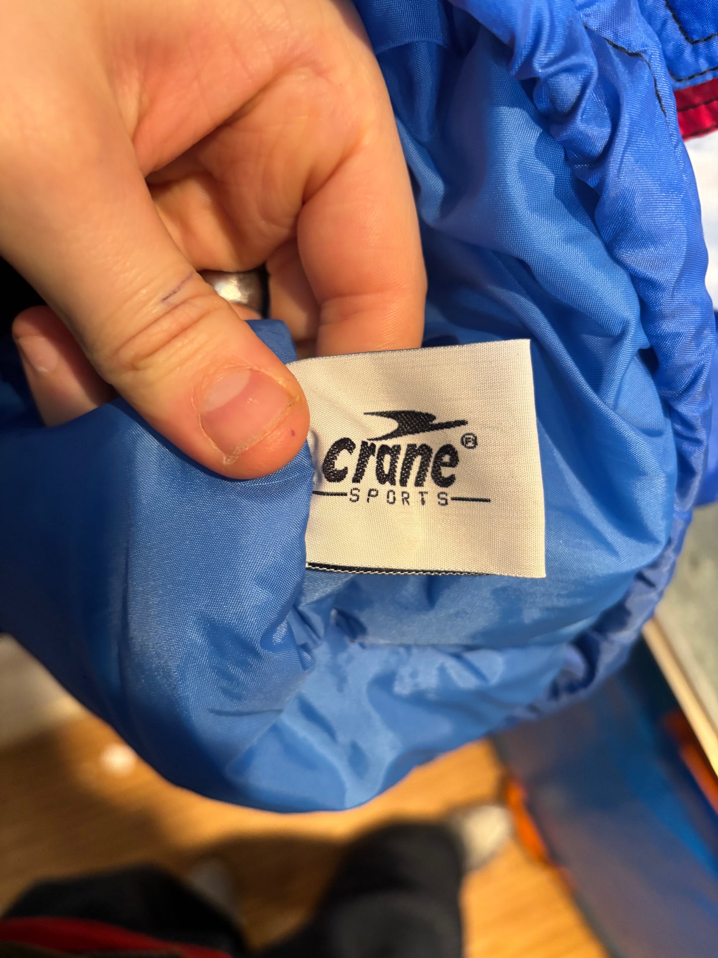 Crane Sports Retro 90s Ski Instructor Jacket, Red White & Blue, XL