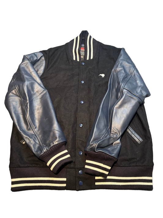 Quilt Lined Rugby Varsity Jacket, XL