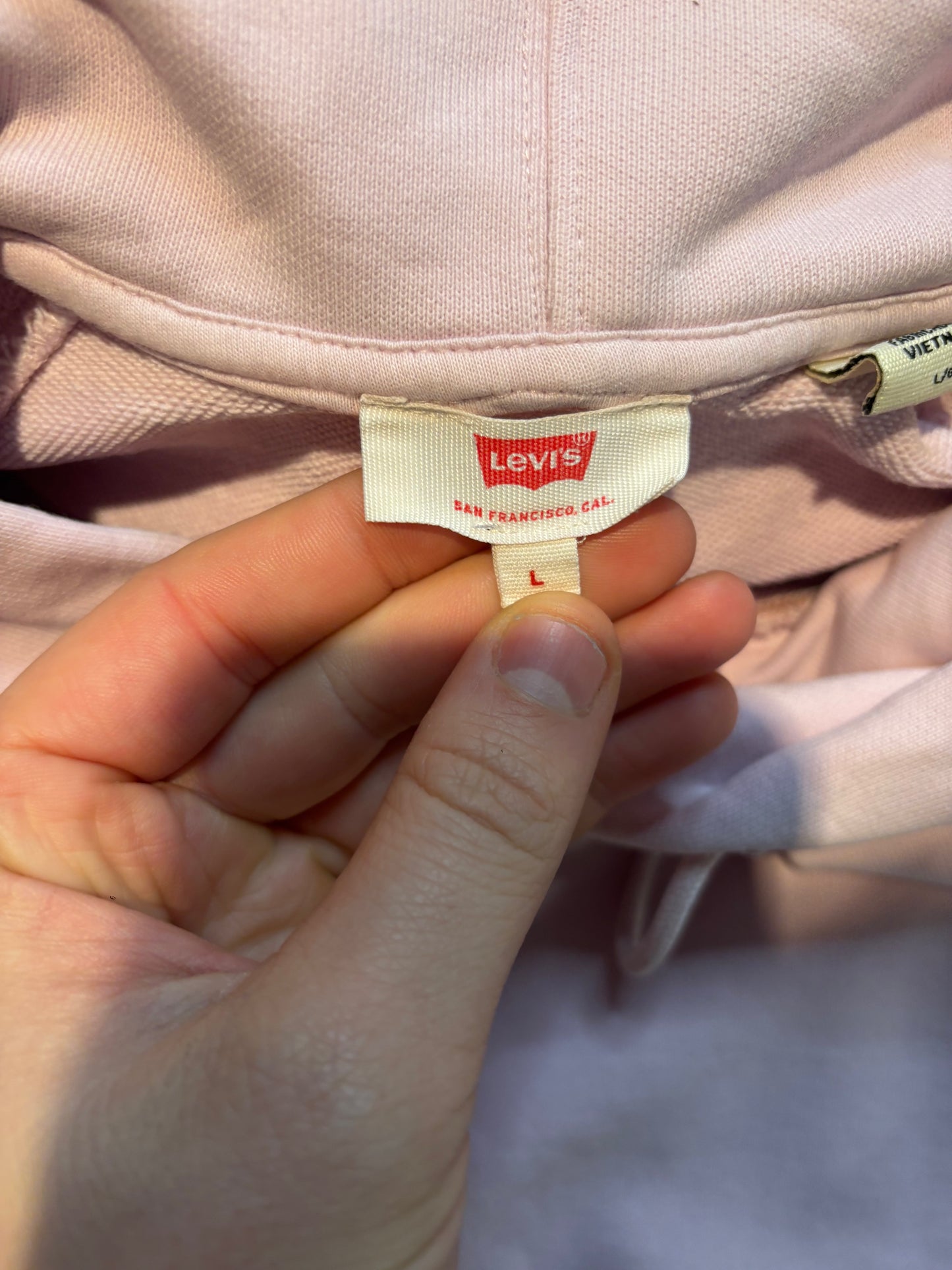 Levis Pink Hoodie, Ladies L