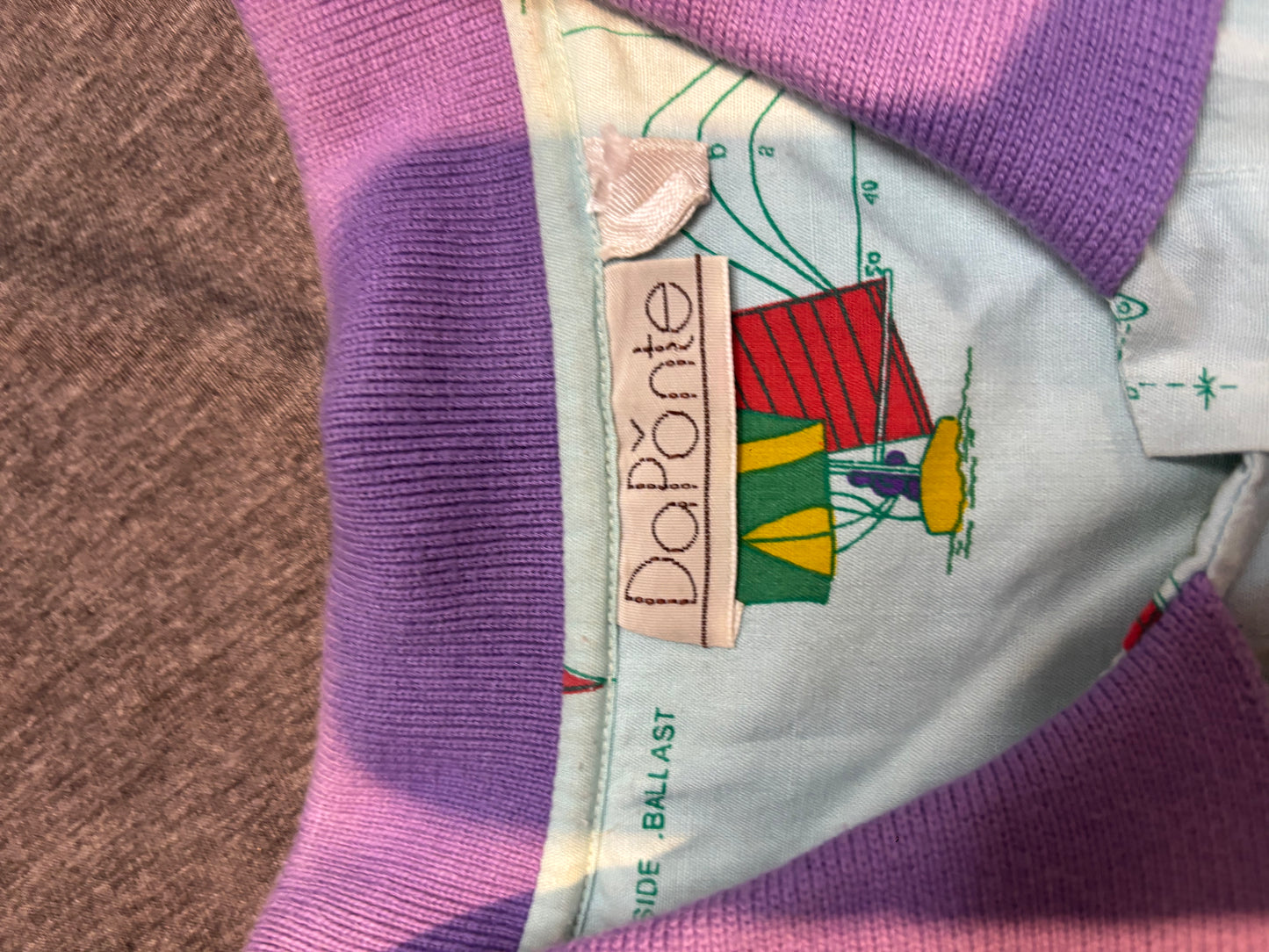 Button Up Sailing Graphic Shirt, Ladies XL