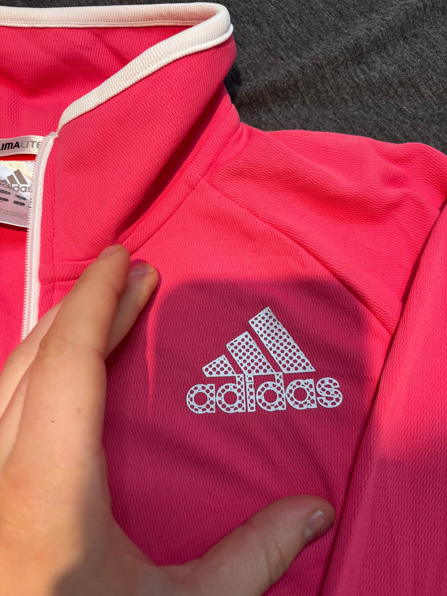 Adidas Retro Track Top, Pink, Ladies UK 12