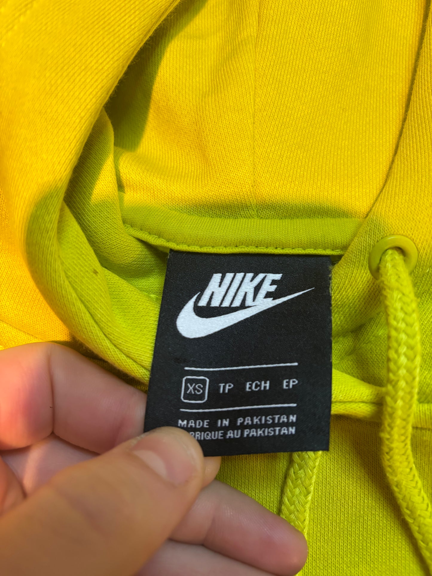 Nike Hoodie, Bright Yellow, Ladies XS