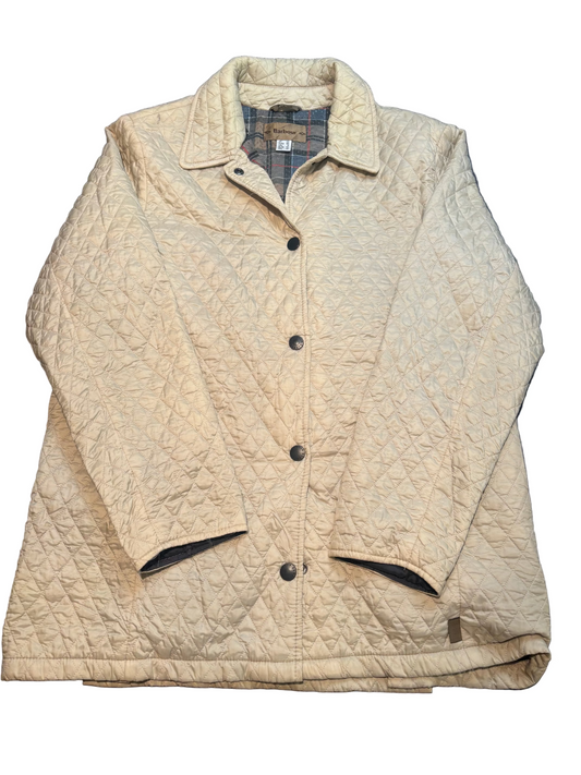 Barbour Cream Quilt Jacket, Size 12