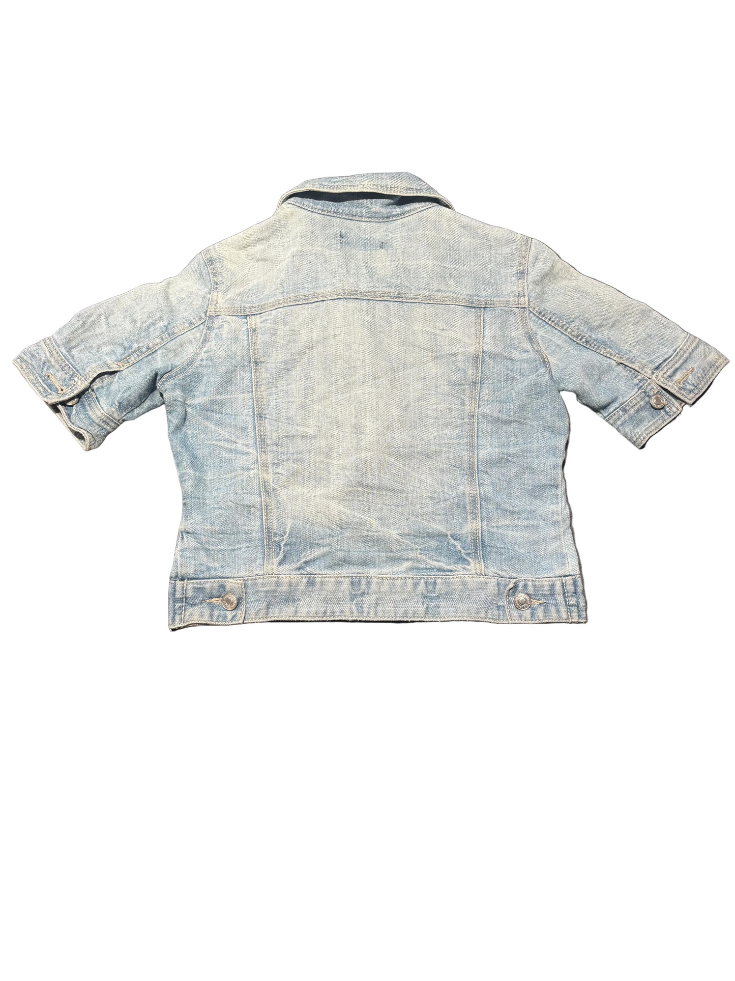 Ladies Y2K Mini Denim Shacket, Size 8 (36 pit to pit)