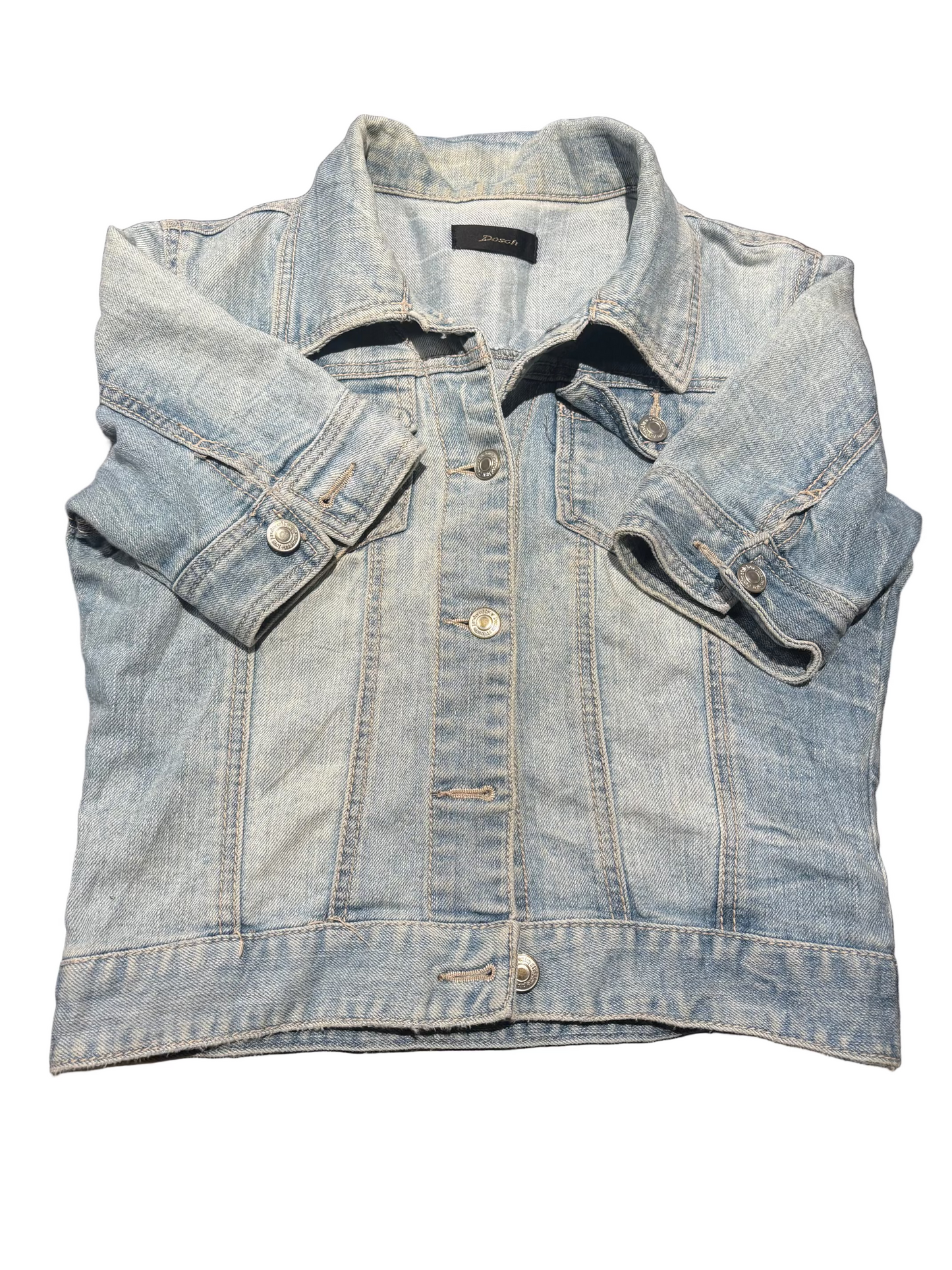 Ladies Y2K Mini Denim Shacket, Size 8 (36 pit to pit)