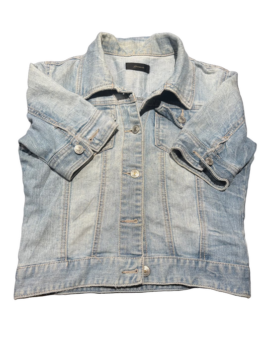 Ladies Y2K Mini Denim Shacket, Size 8 (36 pit to pit)